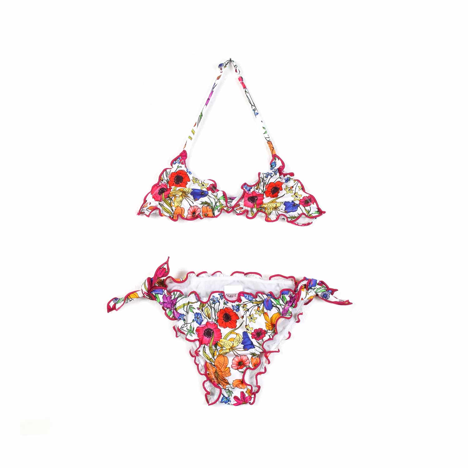 BIKINI CRIS FLOREALE BIANCO E MULTICOLOR - annameglio.com abbigliamento moda
