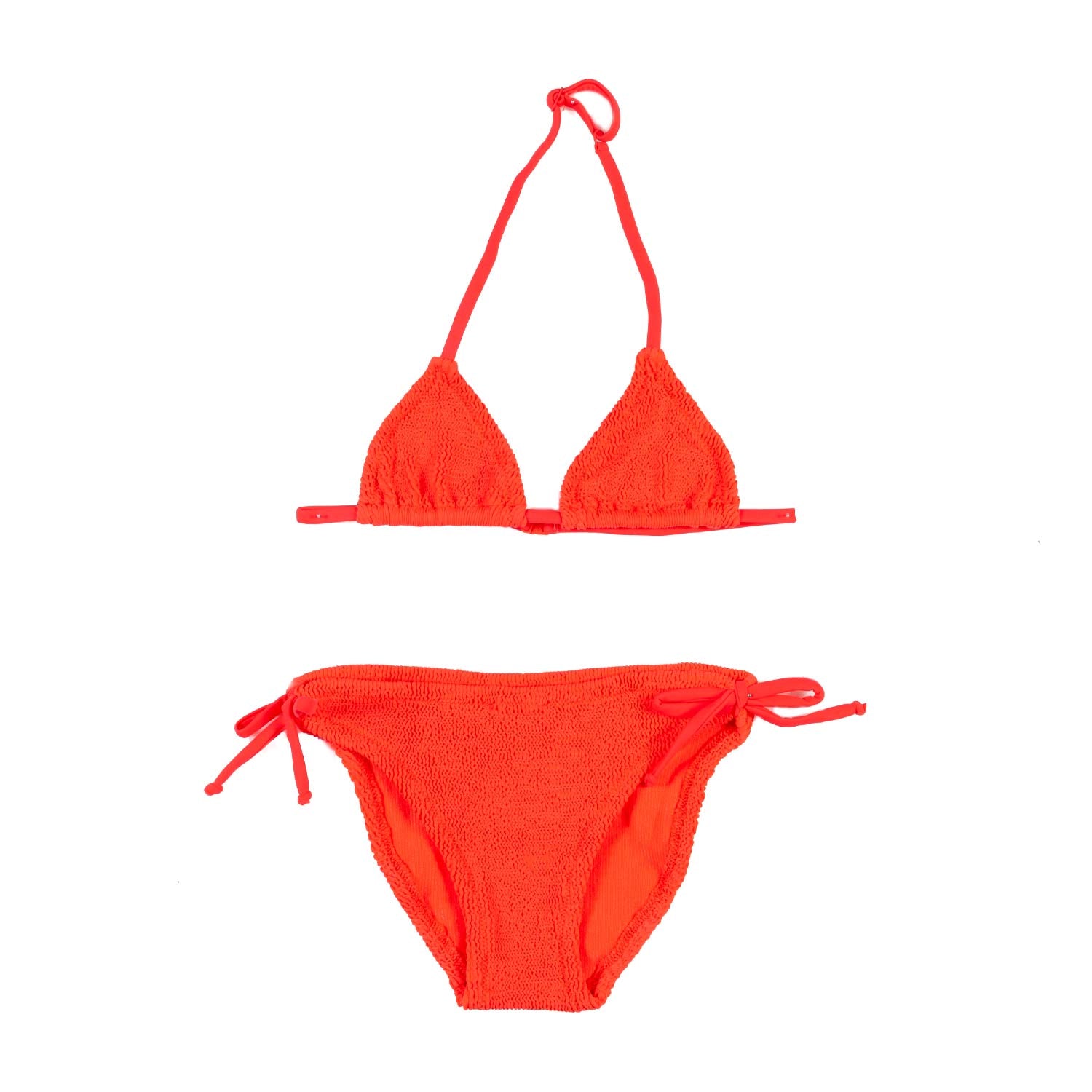BIKINI HOLLY CRINKLE ROSSO ARANCIATO BAMBINA - annameglio.com abbigliamento moda