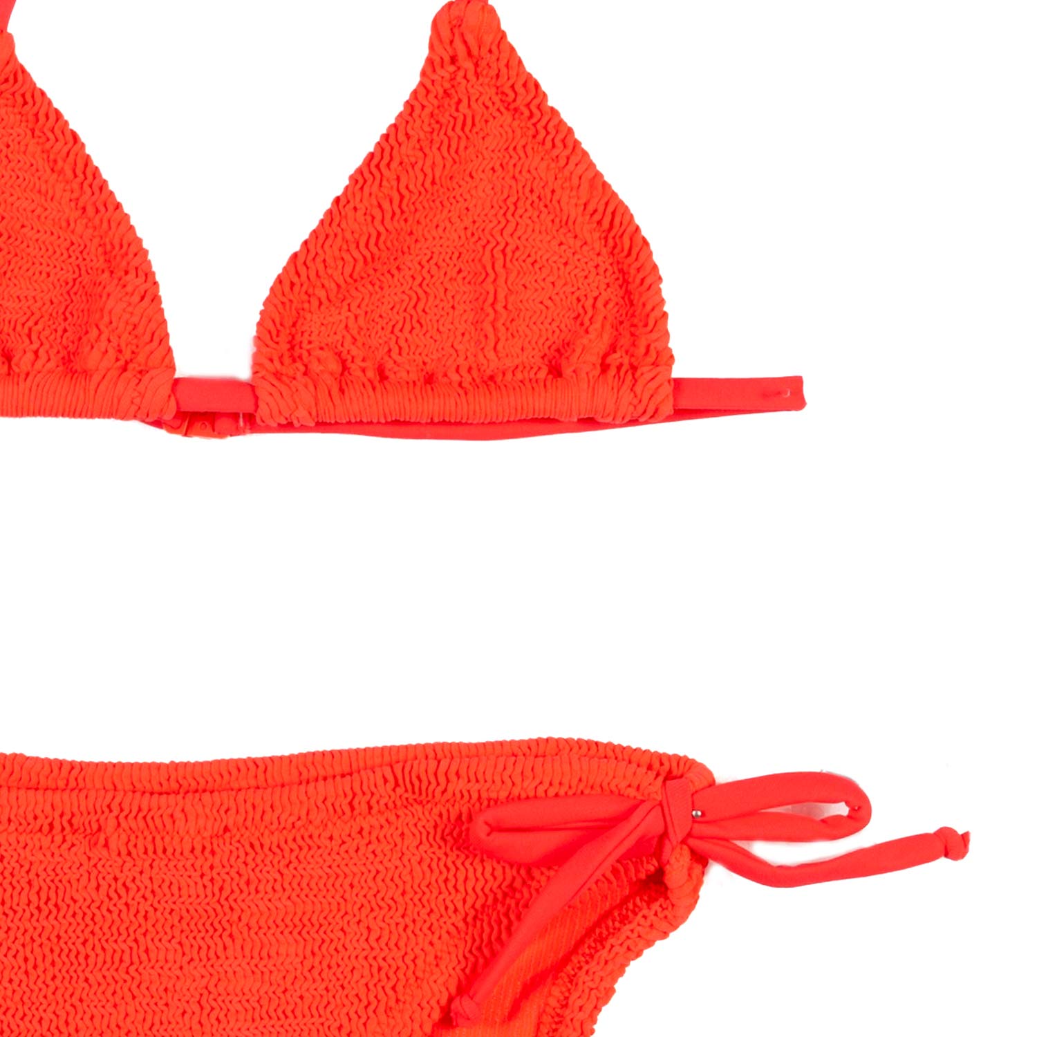 BIKINI HOLLY CRINKLE ROSSO ARANCIATO BAMBINA - annameglio.com abbigliamento moda