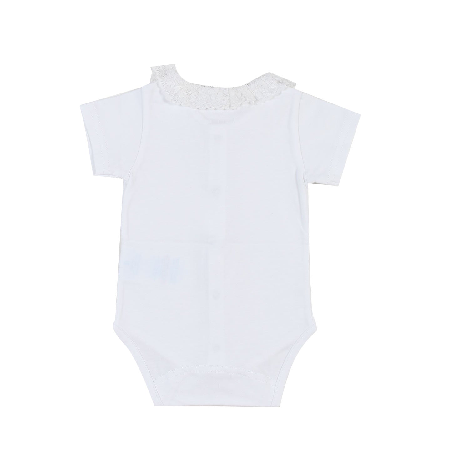 Body bianco a manica corta e colletto ricamato - annameglio.com abbigliamento moda