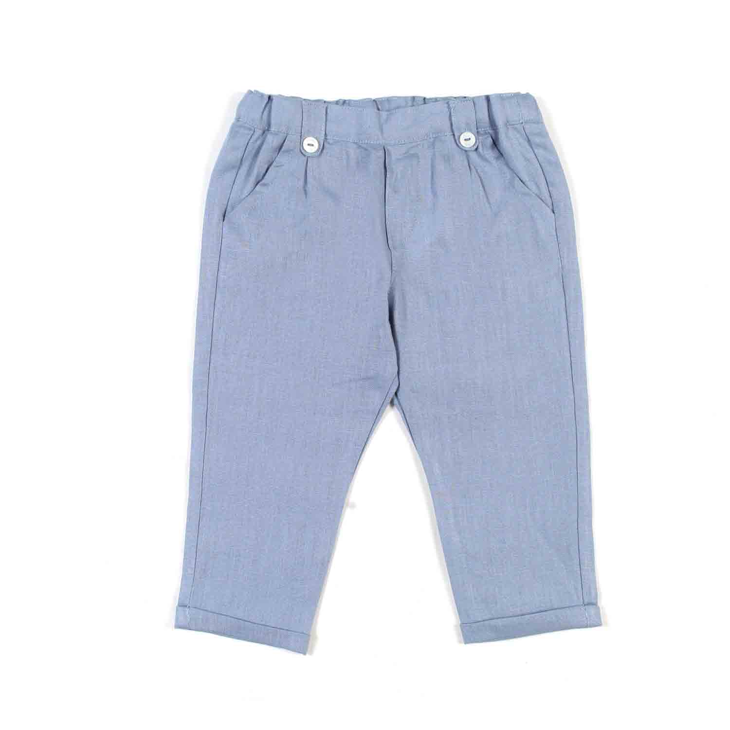 PANTALONE LINO CARTA DA ZUCCHERO BIMBO E NEONATO - annameglio.com abbigliamento moda