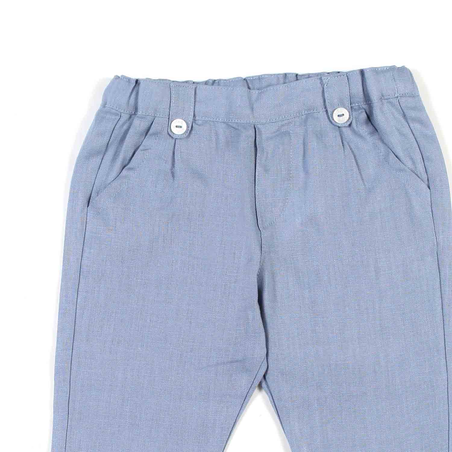 PANTALONE LINO CARTA DA ZUCCHERO BIMBO E NEONATO - annameglio.com abbigliamento moda