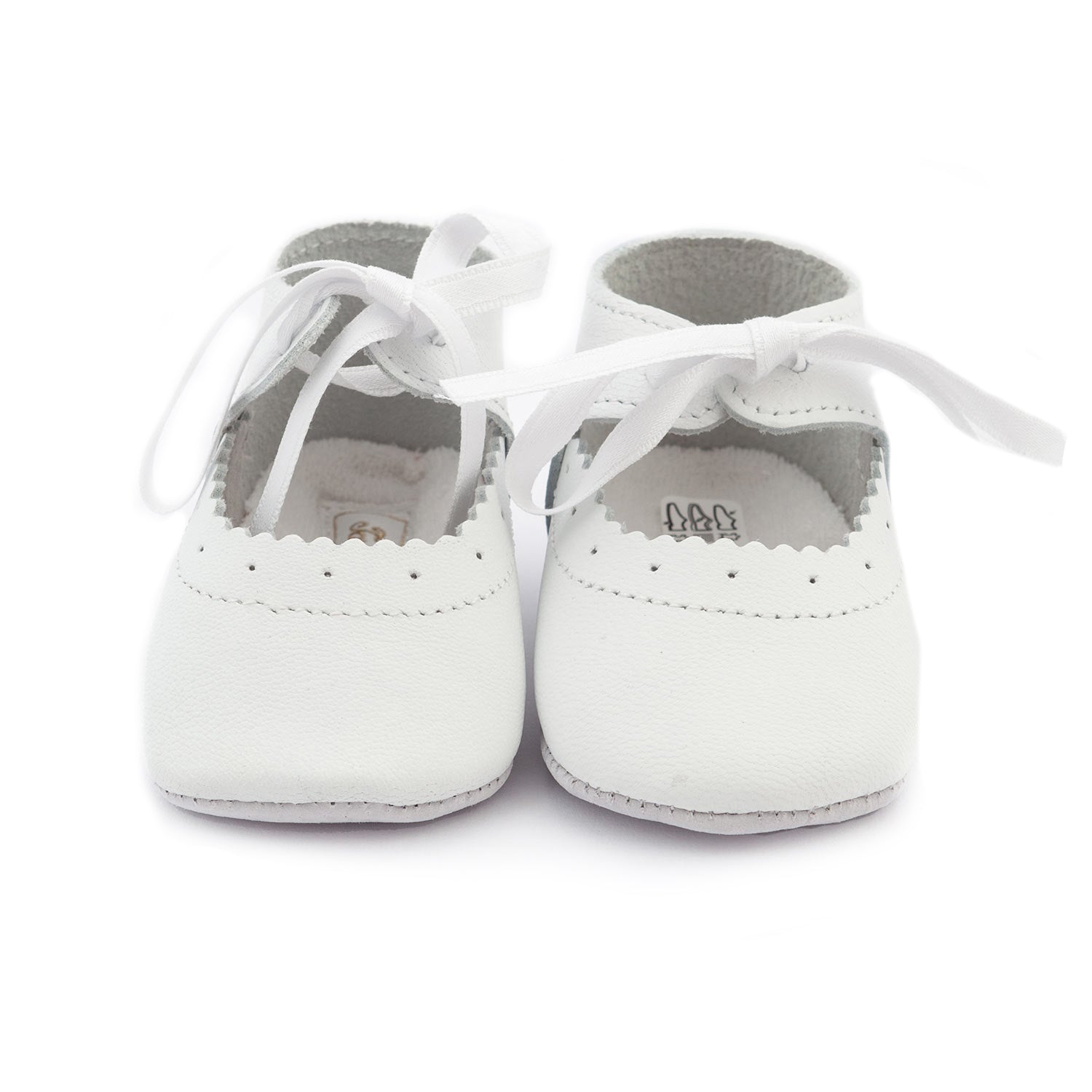 SCARPINA BIANCA CON NASTRO A FIOCCO NEONATA - annameglio.com abbigliamento moda