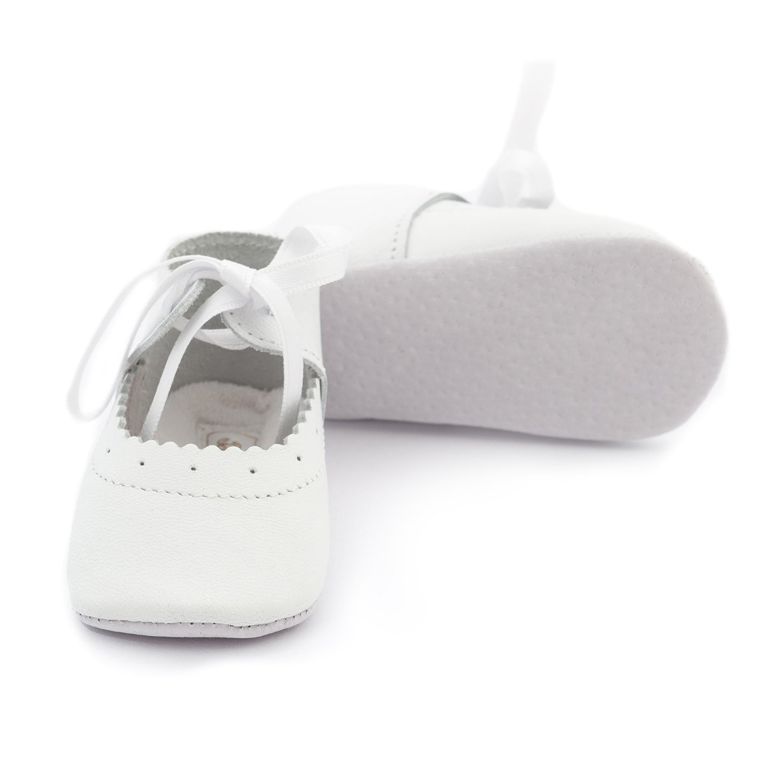 SCARPINA BIANCA CON NASTRO A FIOCCO NEONATA - annameglio.com abbigliamento moda