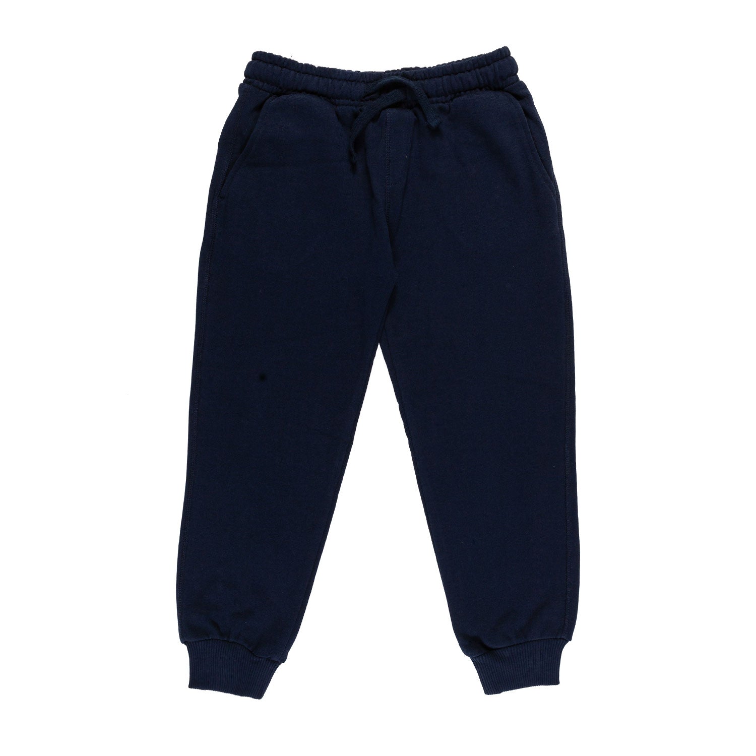 PANTALONE FELPA BLU NAVY CON MINI LOGO AZZURRO - annameglio.com abbigliamento moda