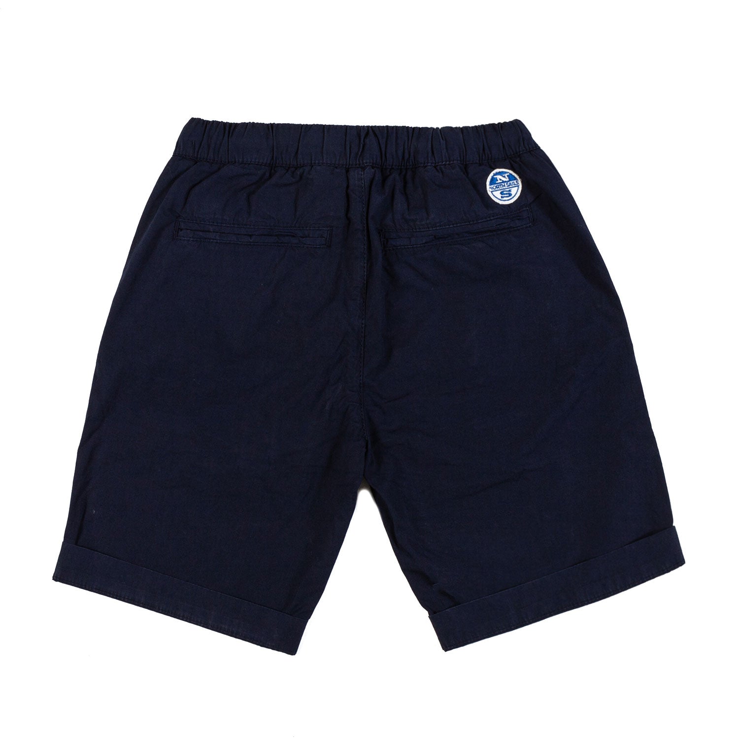 BERMUDA BLU SCURO CON PATCH LOGO AZZURRA - annameglio.com abbigliamento moda