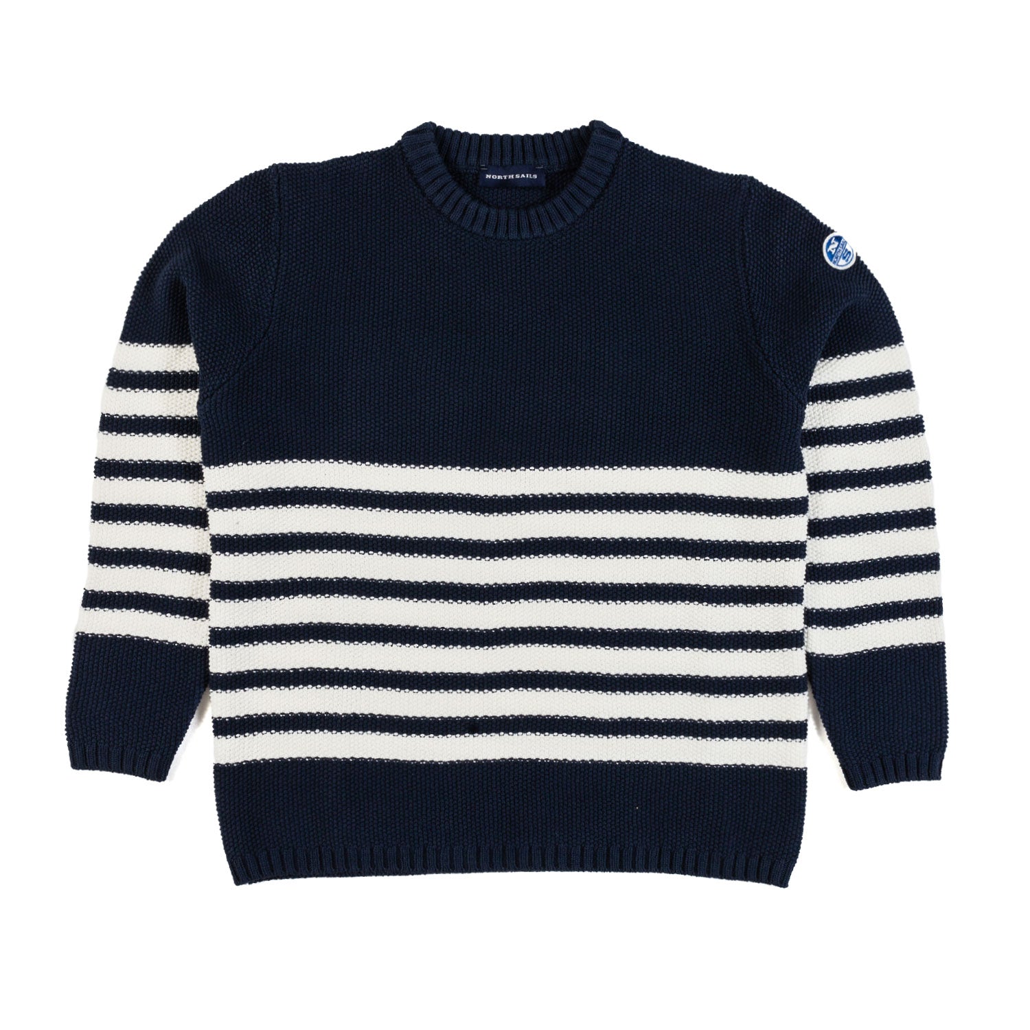 MAGLIONE BLU NAVY CON RIGHE BIANCHE - annameglio.com abbigliamento moda