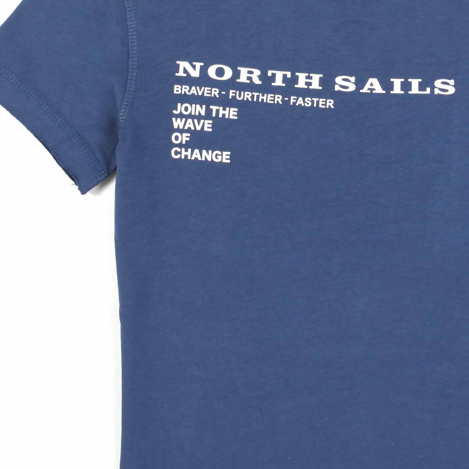 T-SHIRT BLU POLVERE CON LETTERING BIANCHI - annameglio.com abbigliamento moda