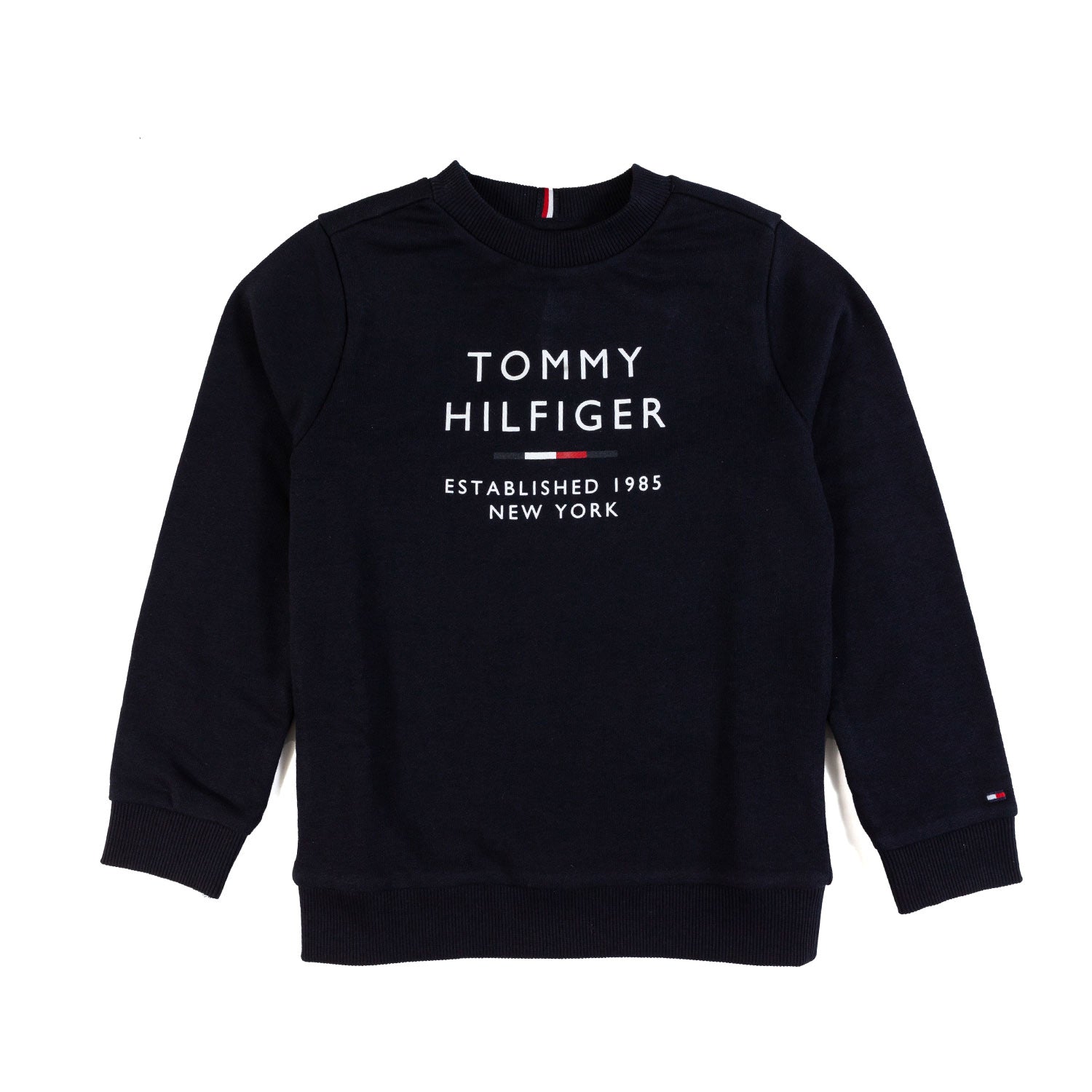 FELPA BLU NAVY CON LOGO TOMMY BIANCO - annameglio.com abbigliamento moda