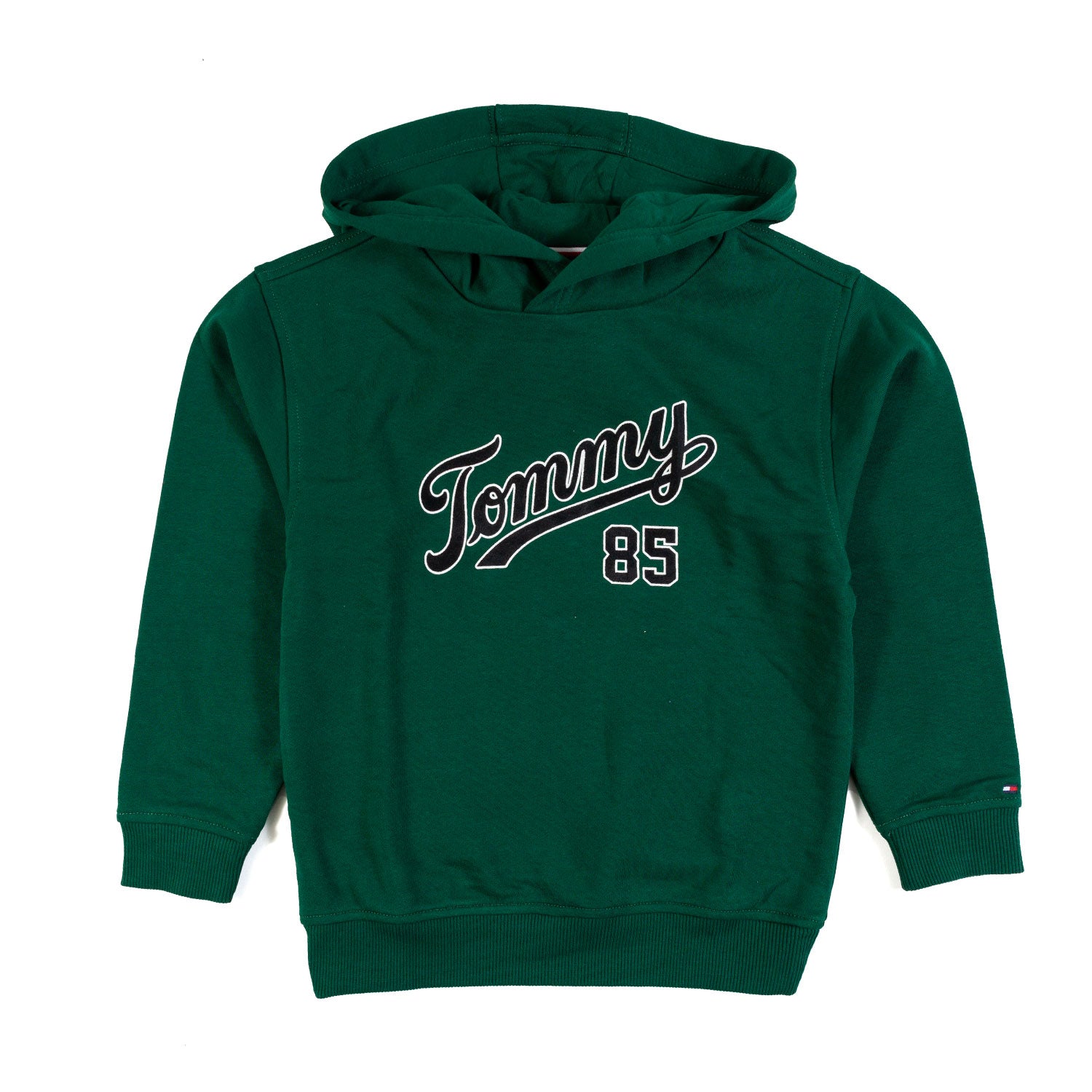 FELPA HOODIE VERDE PRATO CON LOGO TOMMY IN SPUGNA - annameglio.com abbigliamento moda