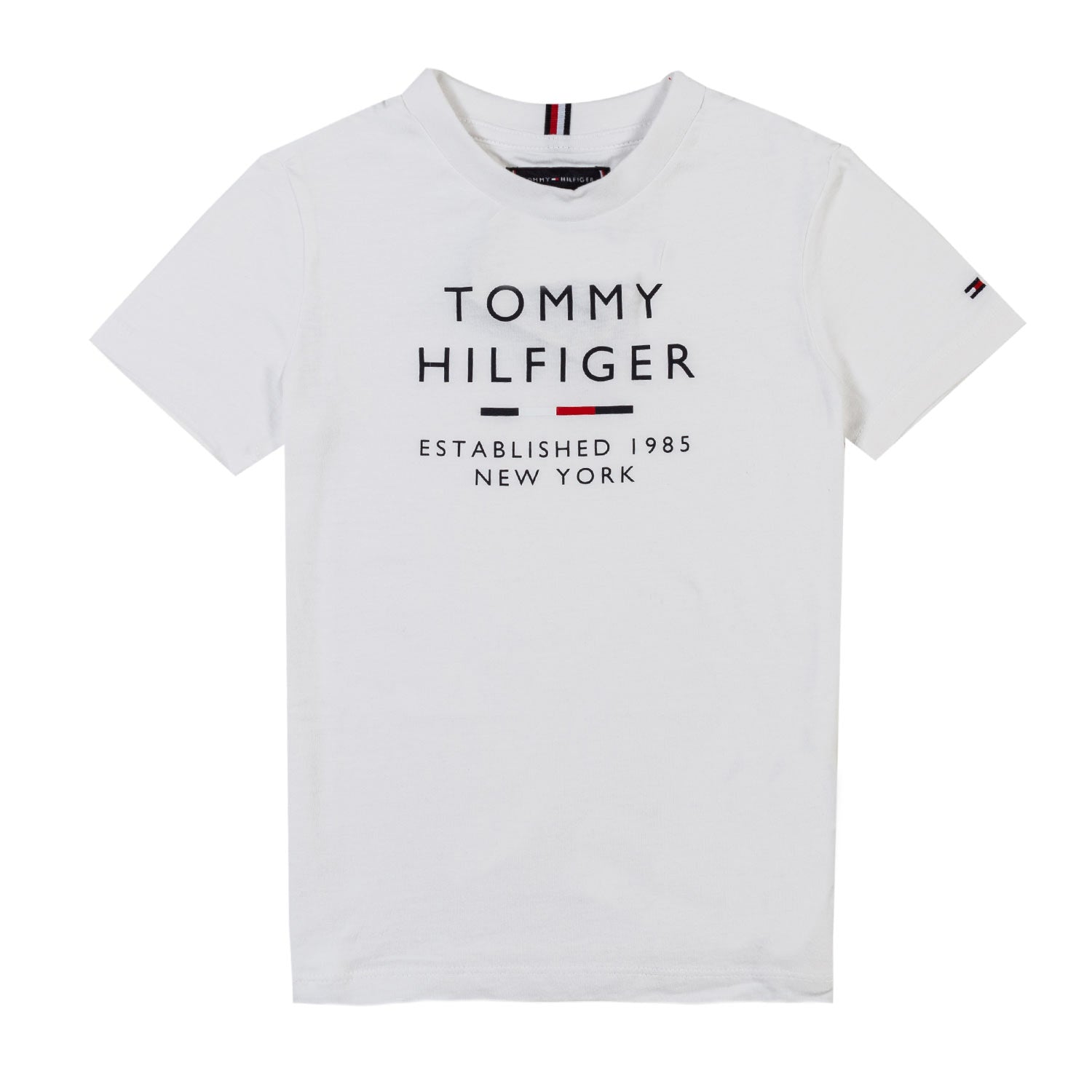 T-SHIRT BIANCA CON LOGO E LETTERING BLU NAVY - annameglio.com abbigliamento moda