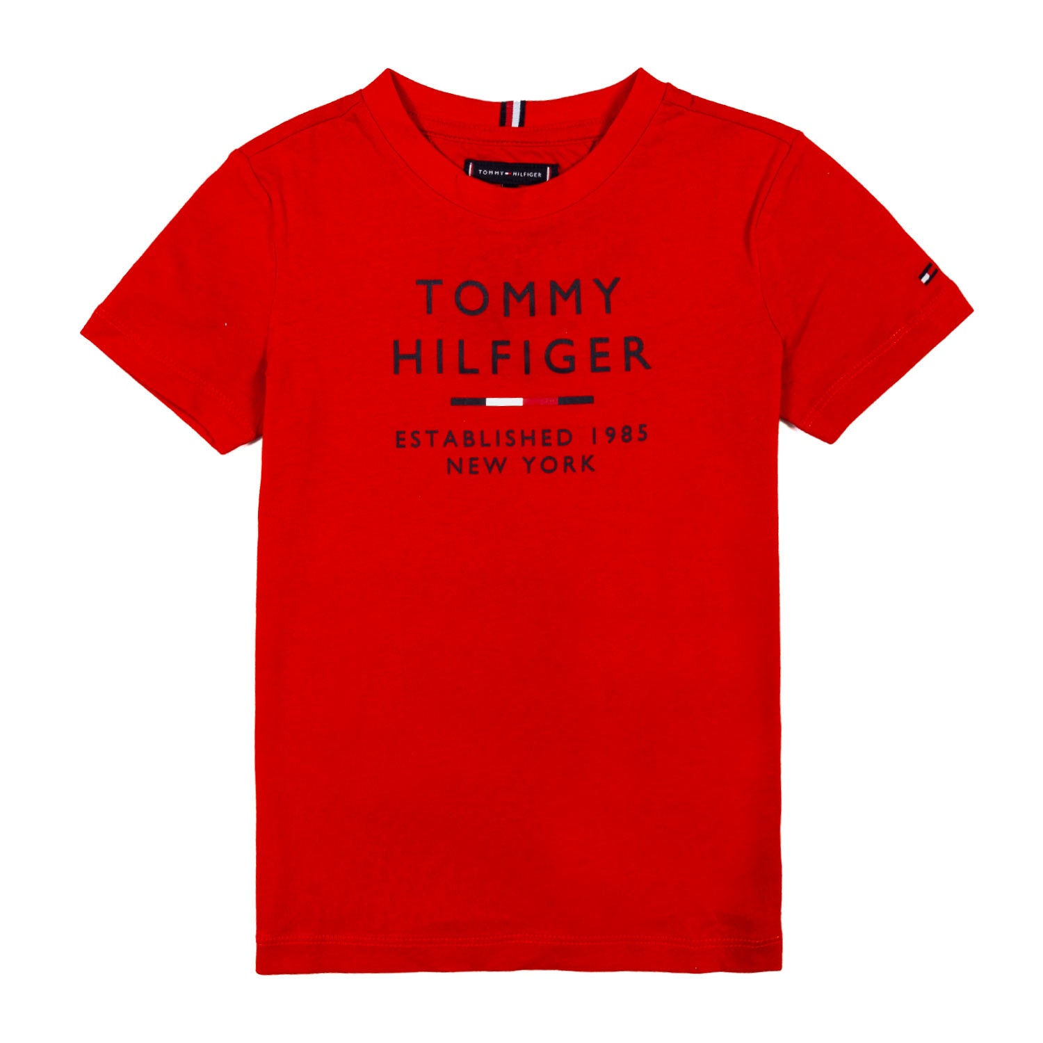 T-SHIRT ROSSA CON LOGO E LETTERING BLU NAVY - annameglio.com abbigliamento moda