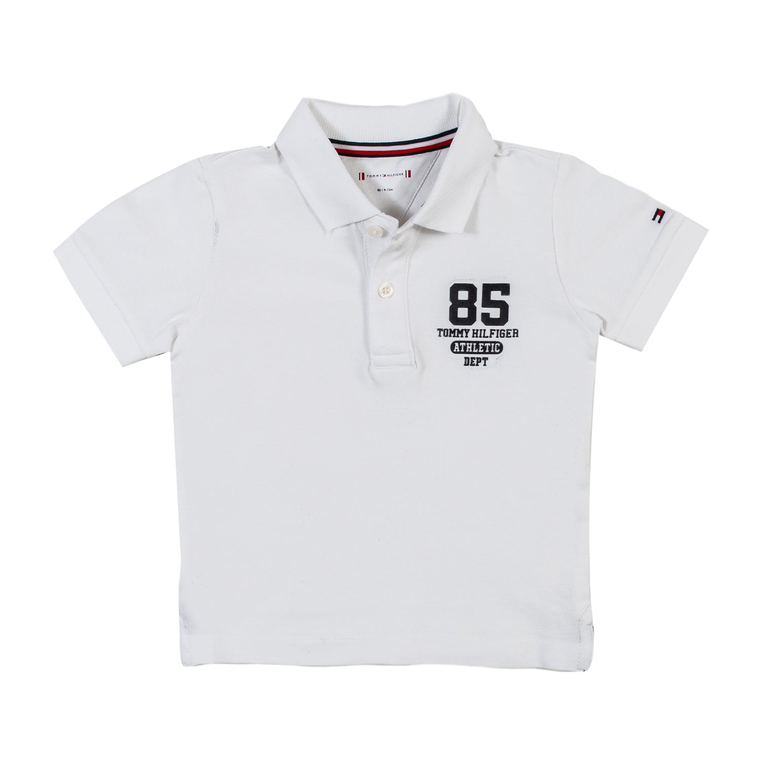 POLO BIANCA CON LOGO 85 BLU SCURO BIMBO - annameglio.com abbigliamento moda