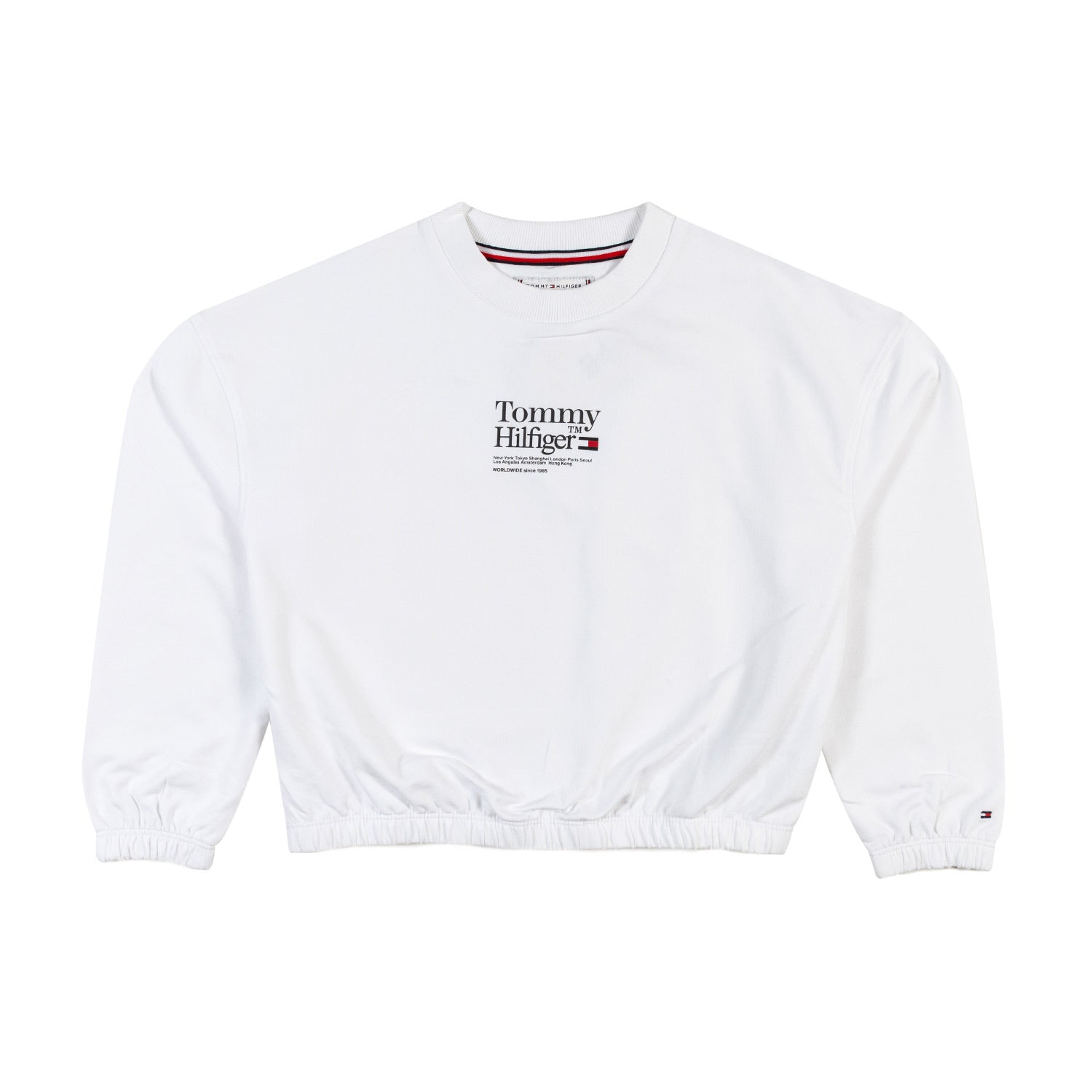 FELPA CROPPED BIANCA CON LOGO BAMBINA E RAGAZZA - annameglio.com abbigliamento moda