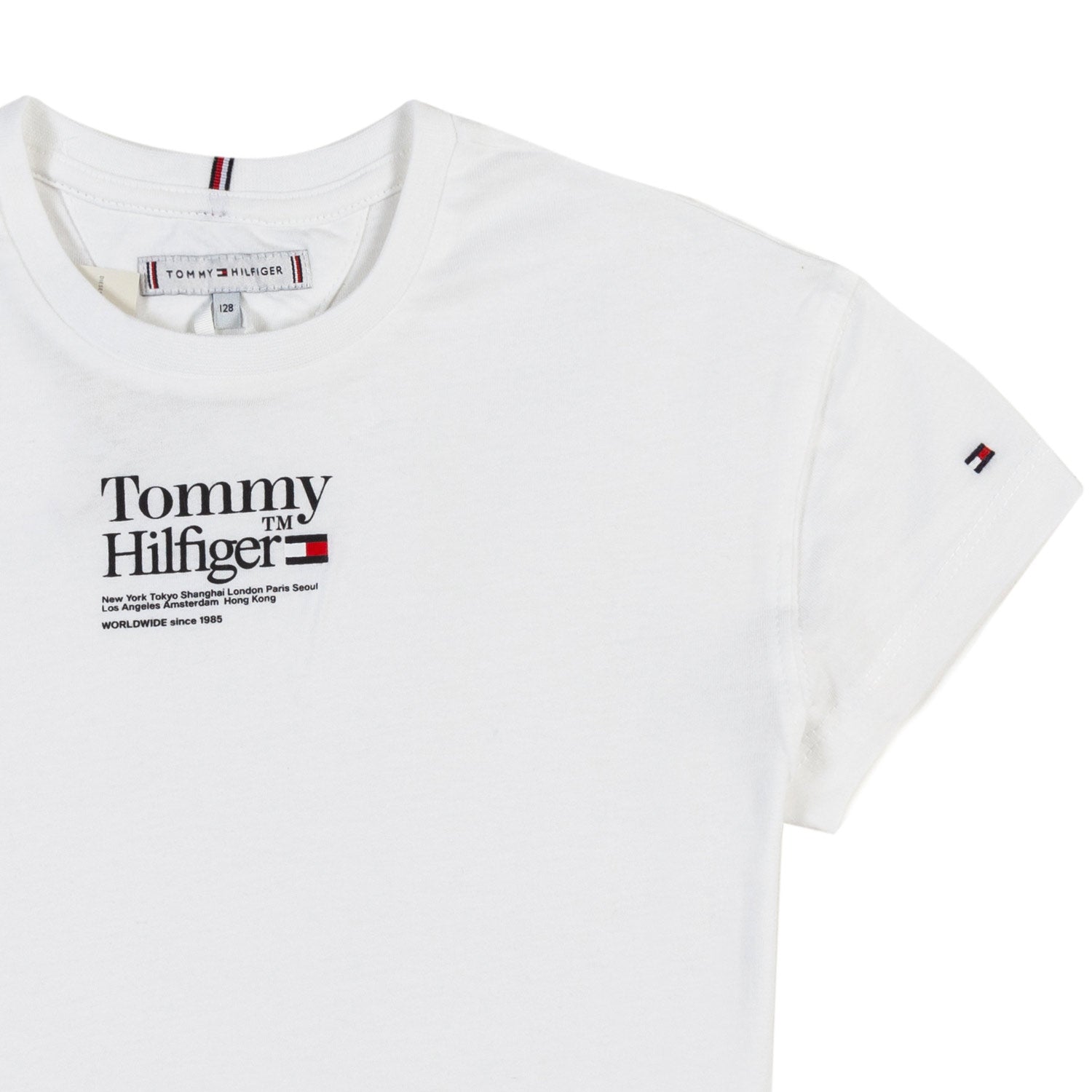 T-shirt crop bianca con logo - annameglio.com abbigliamento moda