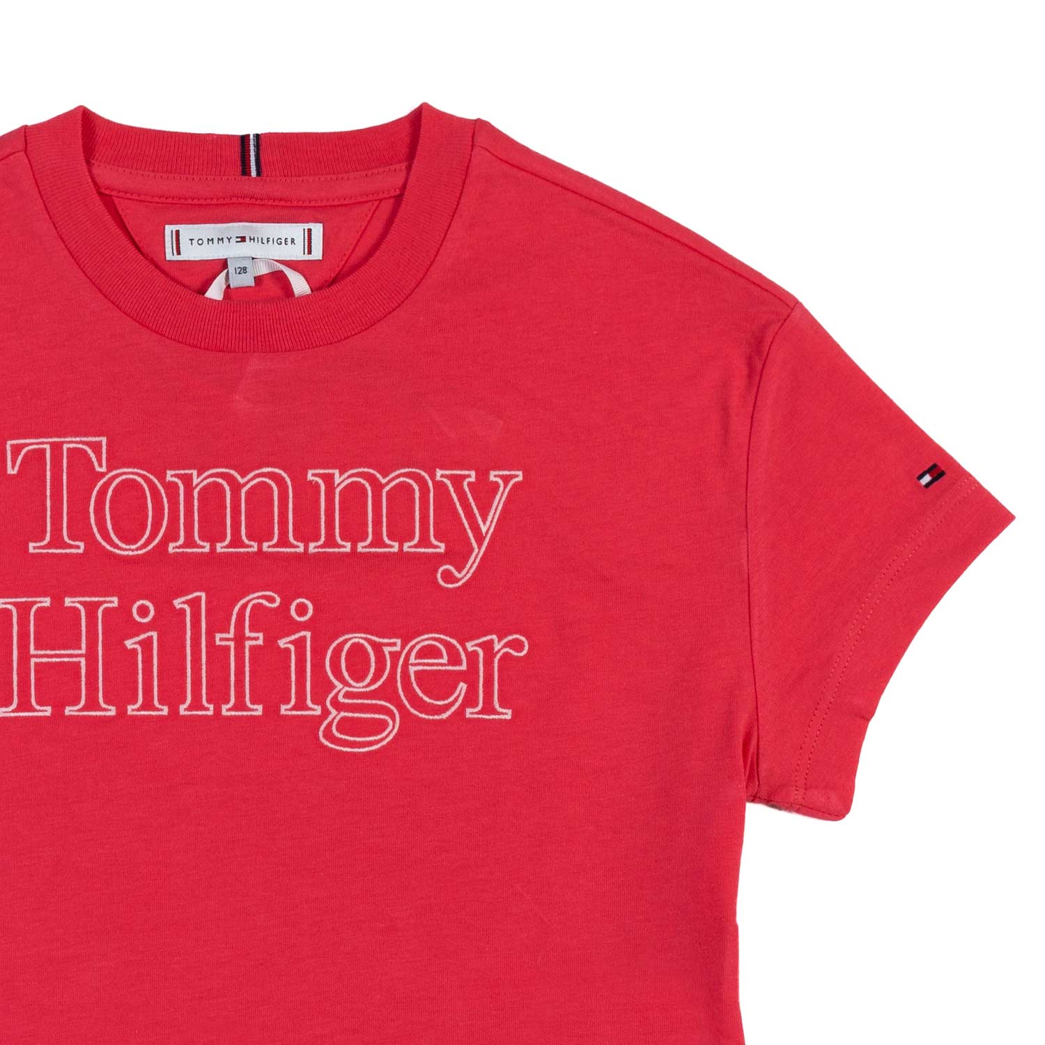 T-shirt Crop Rossa con logo ricamato - annameglio.com abbigliamento moda