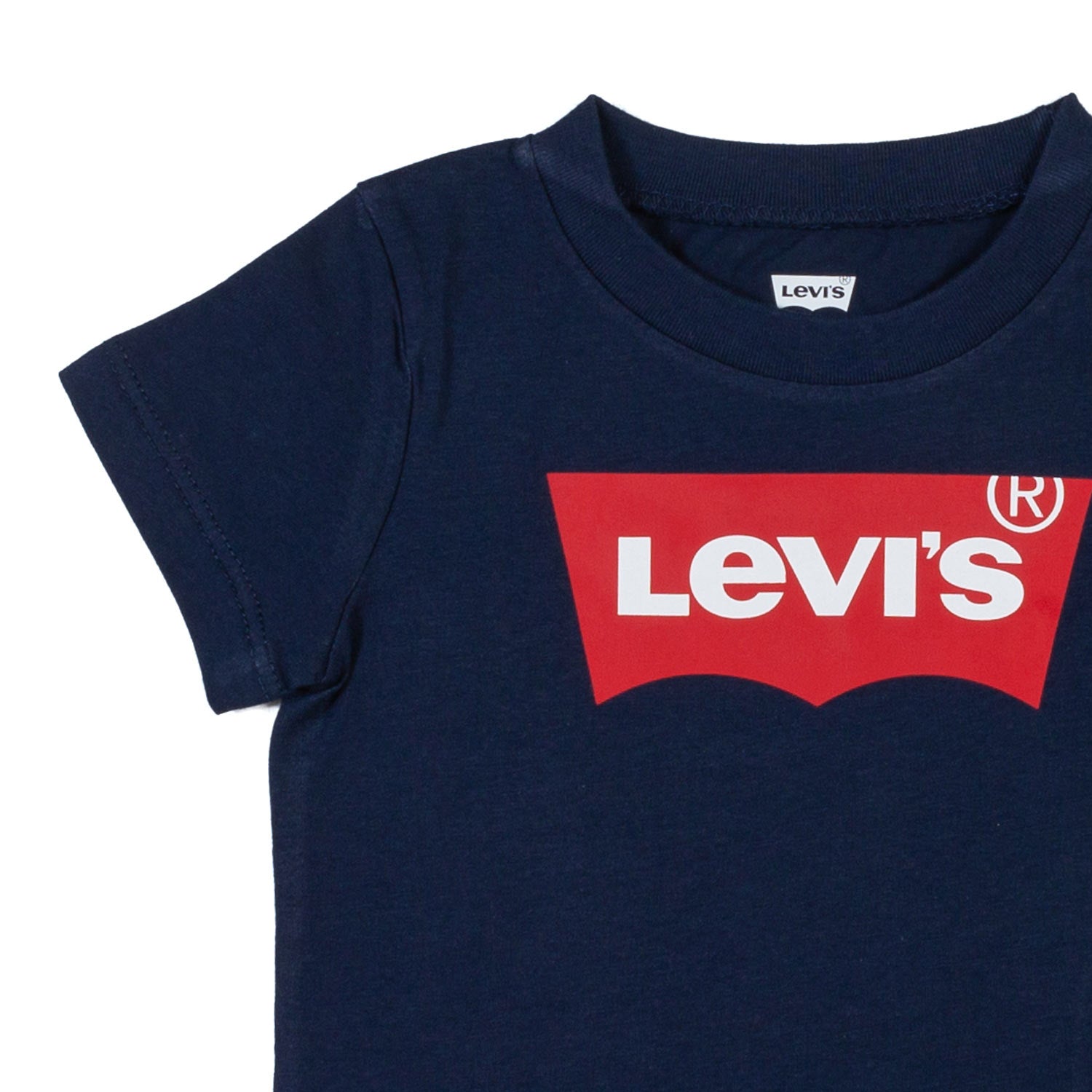 T-SHIRT BLU CON LOGO BATWING ROSSO BIMBO E BIMBA - annameglio.com abbigliamento moda