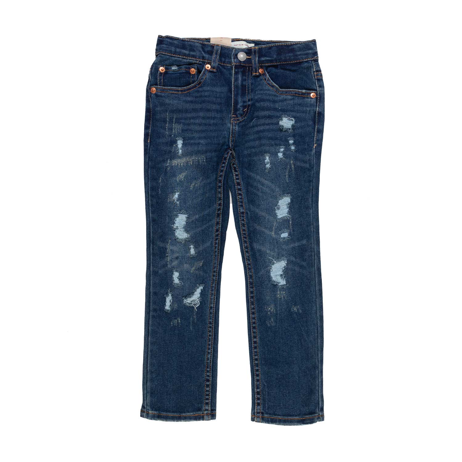JEANS 512 BLU SCURO CON STRAPPI BAMBINO - annameglio.com abbigliamento moda