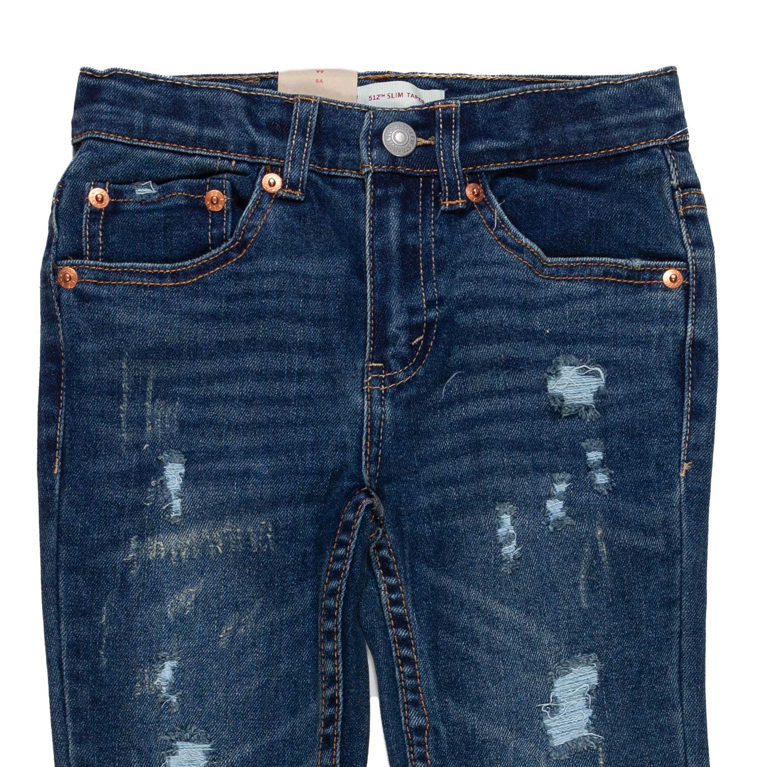 JEANS 512 BLU SCURO CON STRAPPI BAMBINO E RAGAZZO - annameglio.com abbigliamento moda