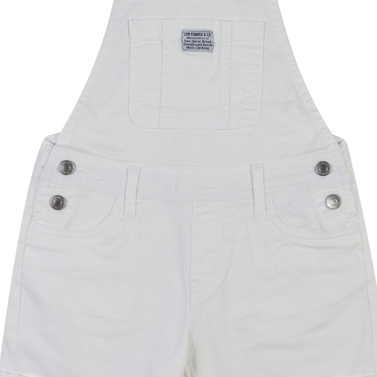 Salopette corta in denim bianco - annameglio.com abbigliamento moda