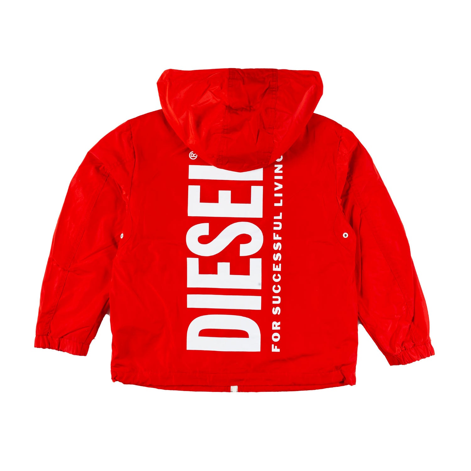 GIACCA A VENTO UNISEX ROSSA CON MAXI LOGO BIANCO - annameglio.com abbigliamento moda