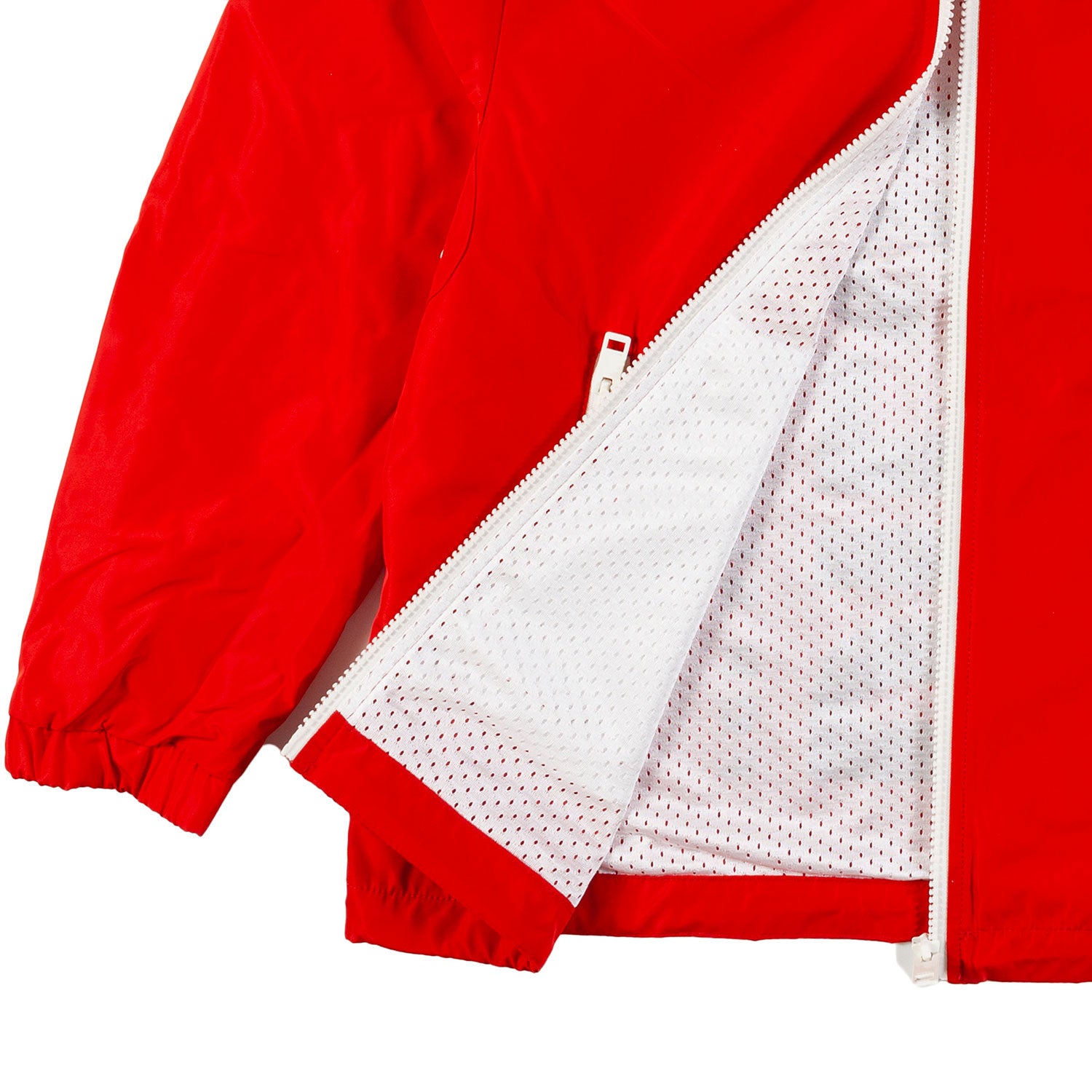 GIACCA A VENTO UNISEX ROSSA CON MAXI LOGO BIANCO - annameglio.com abbigliamento moda