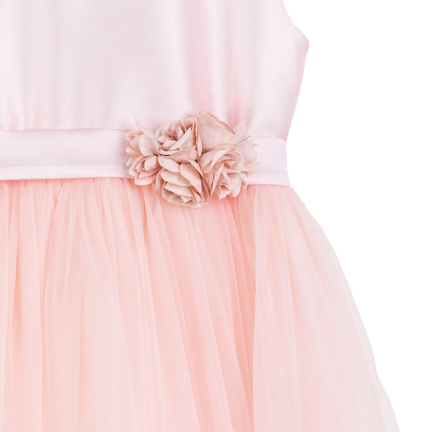 ABITO ROSA CON SPILLA FIORE ROSA BAMBINA - annameglio.com abbigliamento moda