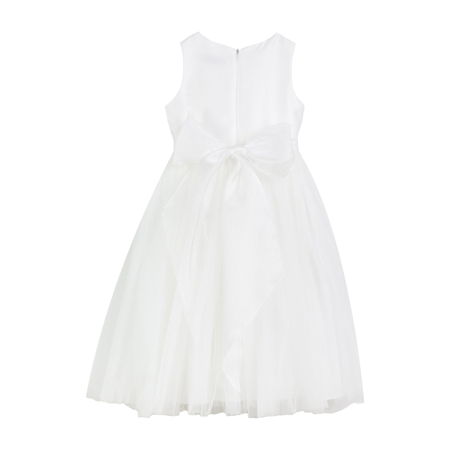 ABITO AVORIO CON SPILLA FIORE ROSA - annameglio.com abbigliamento moda