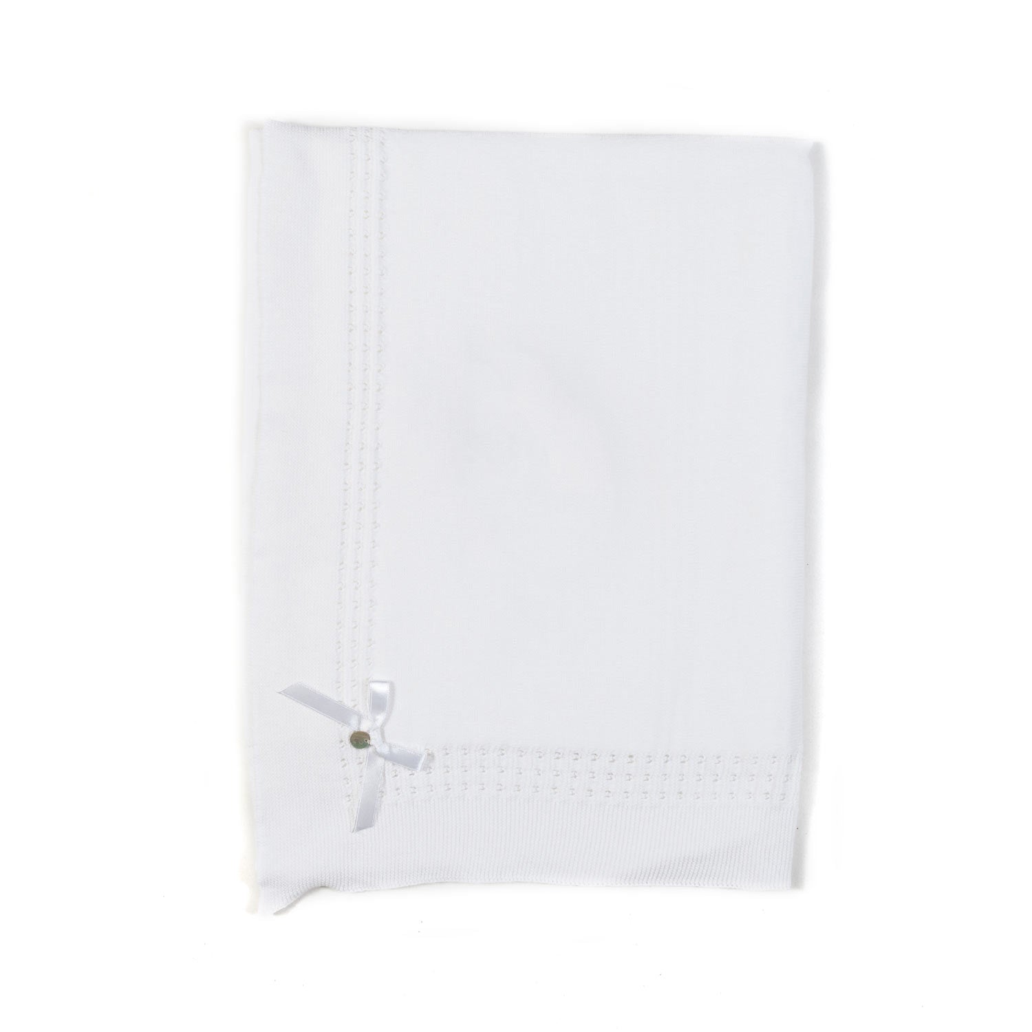 COPERTA TRICOT BIANCA CON FIOCCHETTO UNISEX - annameglio.com abbigliamento moda