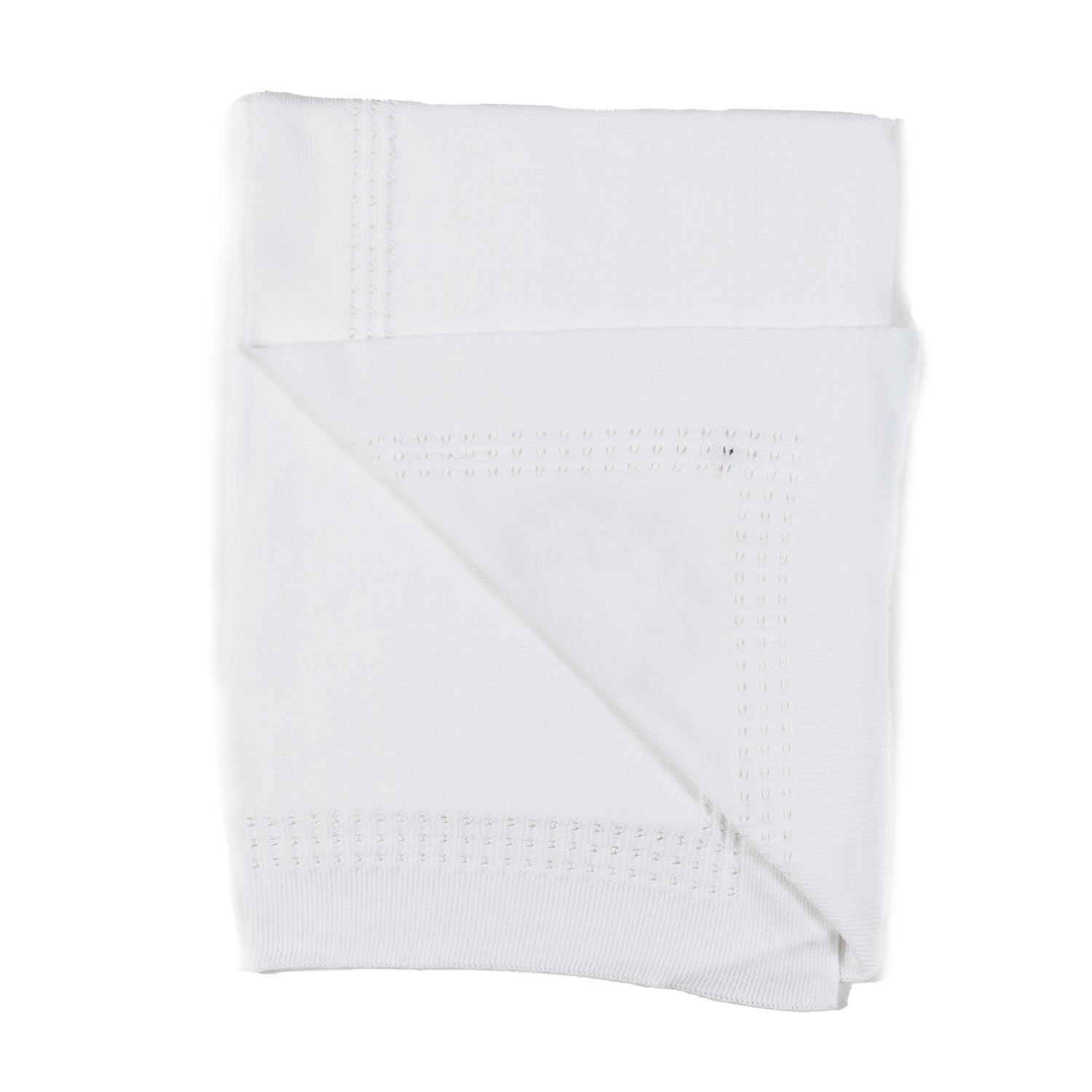 COPERTA TRICOT BIANCA CON FIOCCHETTO UNISEX - annameglio.com abbigliamento moda