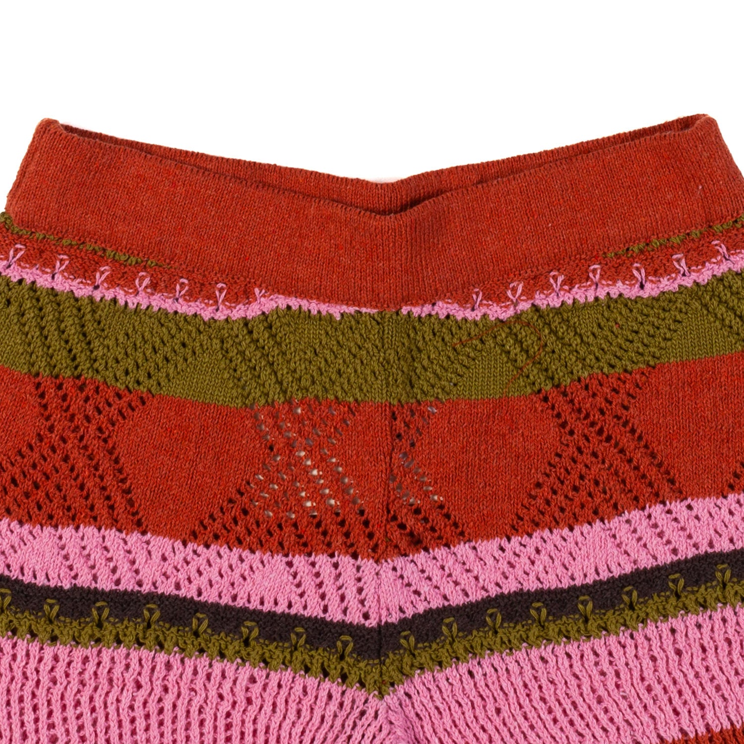 SHORTS UNCINETTO ROSSO MATTONE E MULTICOLOR - annameglio.com abbigliamento moda