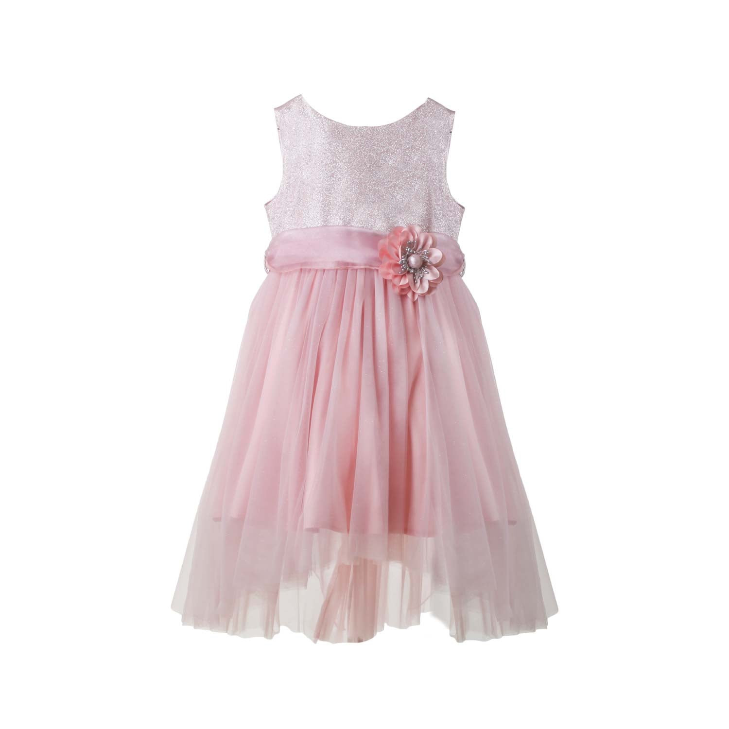 ABITO TULLE ROSA GLICINE E ARGENTO GLITTER - annameglio.com abbigliamento moda