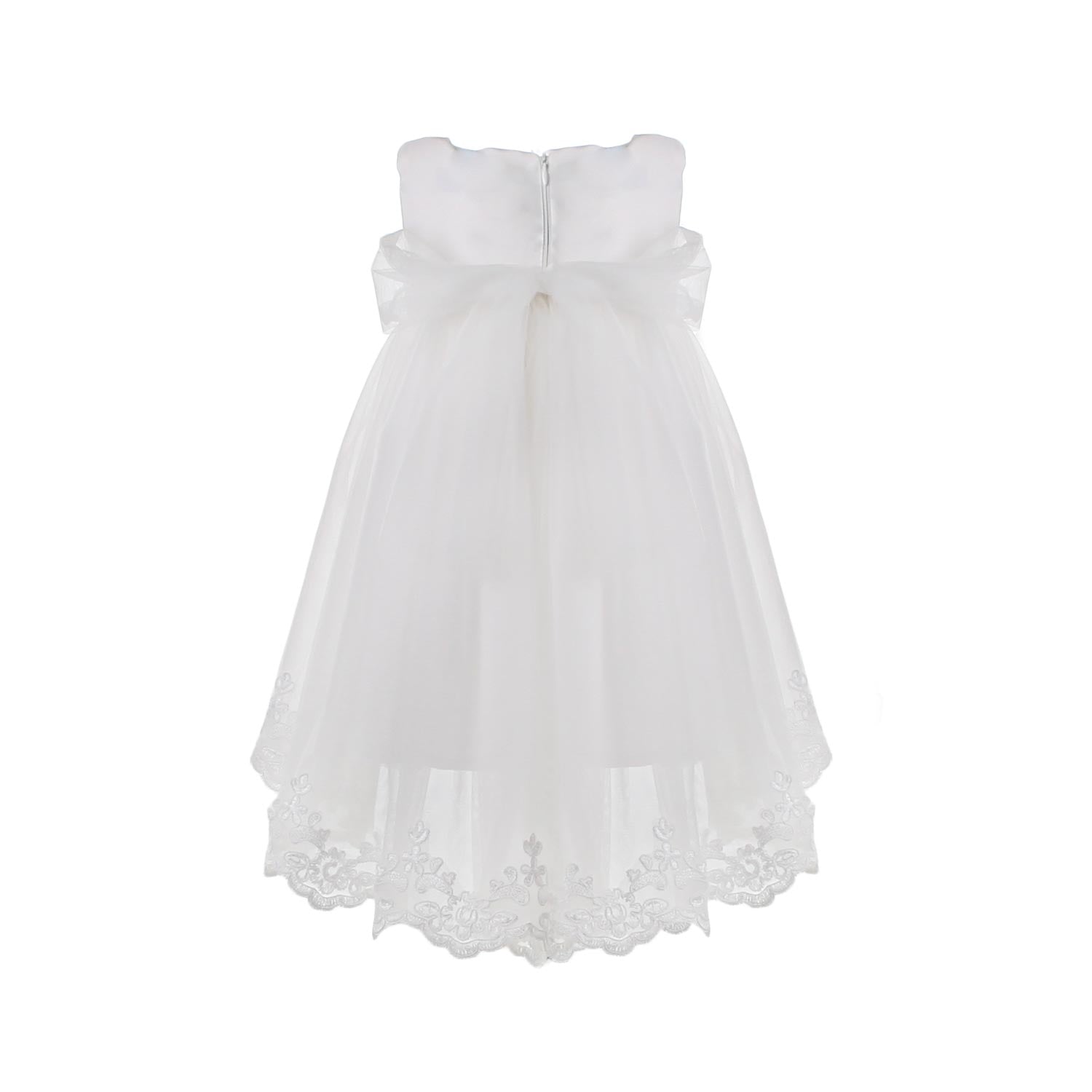 ABITO TULLE BIANCO E AVORIO BIMBA E NEONATA - annameglio.com abbigliamento moda