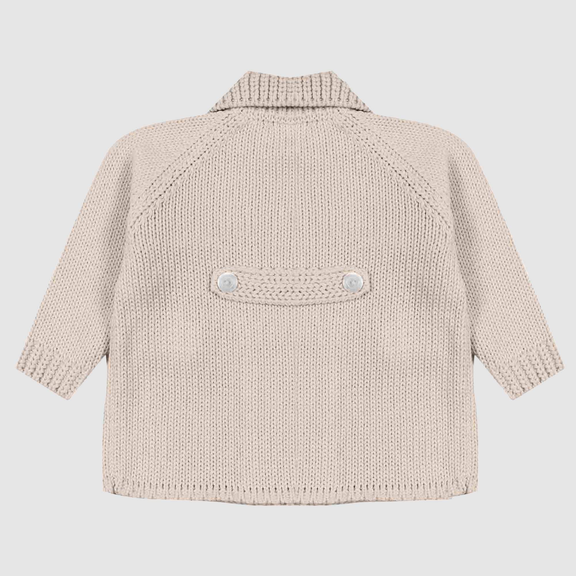 GIACCA COTONE A MAGLIA BEIGE CORDA NEONATO - annameglio.com abbigliamento moda