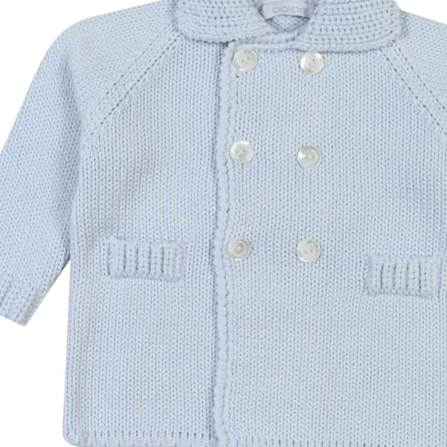 GIACCA COTONE A MAGLIA CELESTE NEONATO - annameglio.com abbigliamento moda