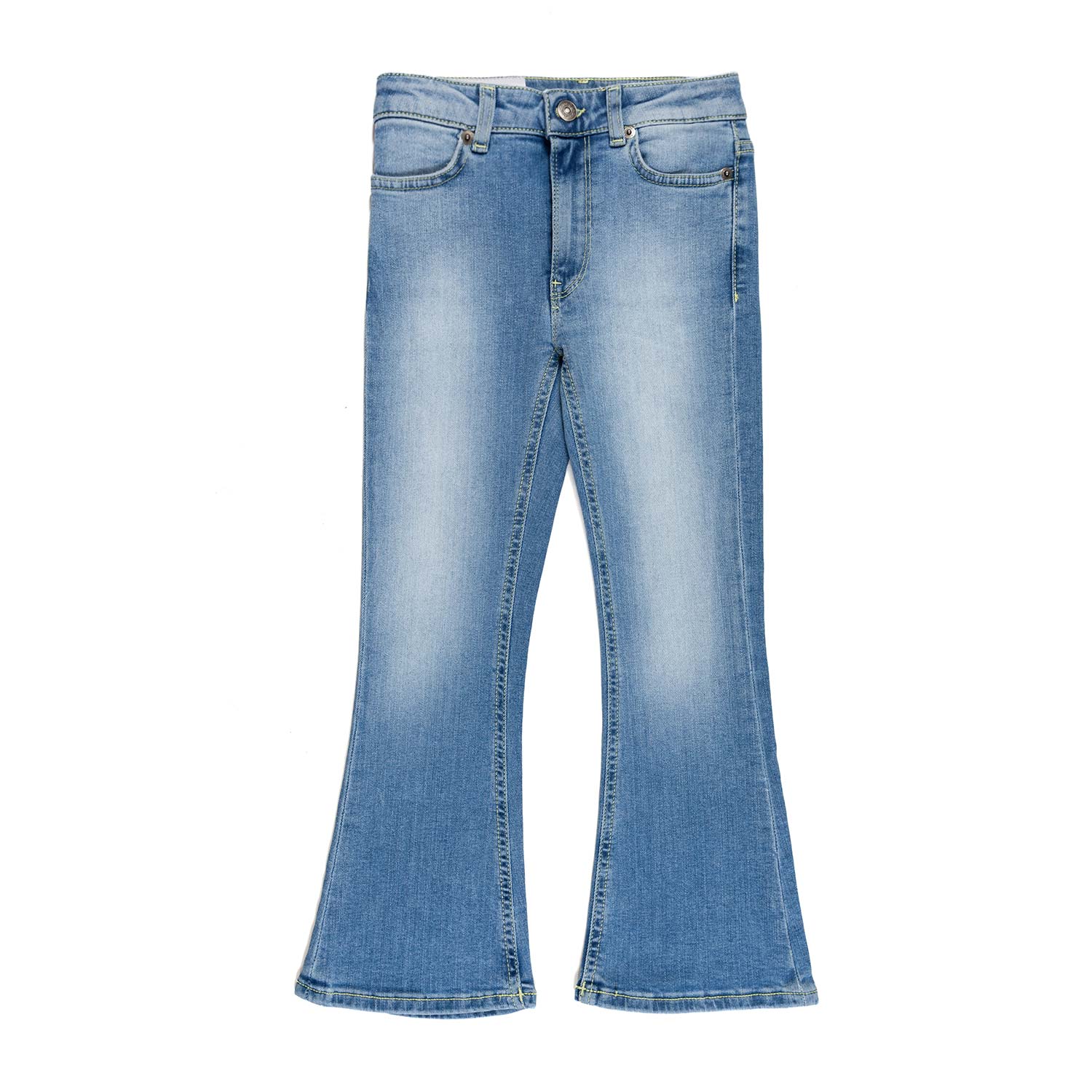 JEANS BLU MEDIO A ZAMPA BAMBINA E TEENAGER - annameglio.com abbigliamento moda