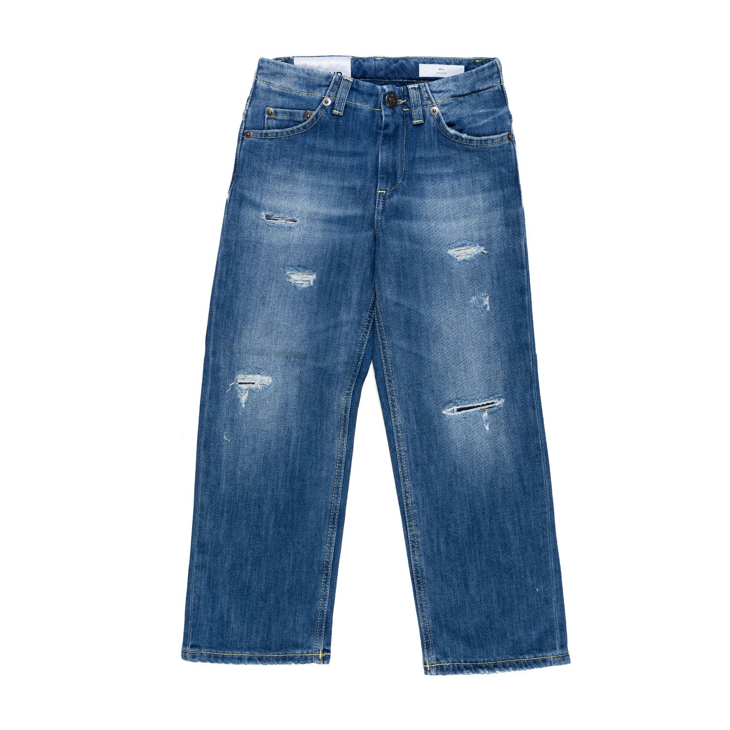 JEANS BLU MEDIO CON STRAPPI BAMBINA E TEENAGER - annameglio.com abbigliamento moda