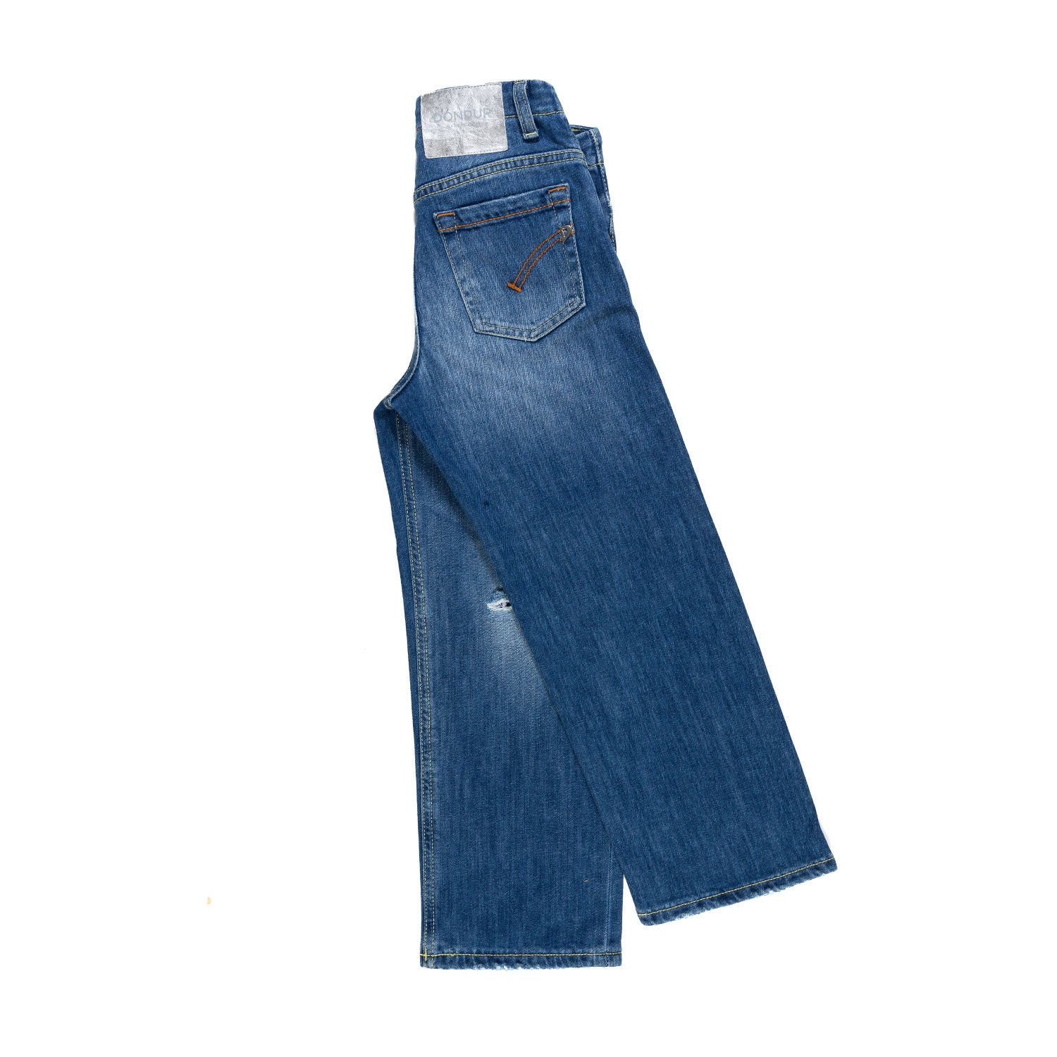 JEANS BLU MEDIO CON STRAPPI BAMBINA E TEENAGER - annameglio.com abbigliamento moda