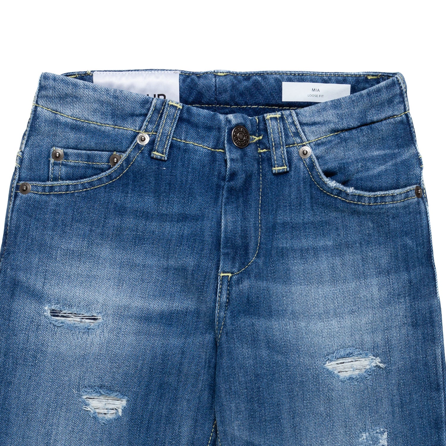 JEANS BLU MEDIO CON STRAPPI BAMBINA E TEENAGER - annameglio.com abbigliamento moda