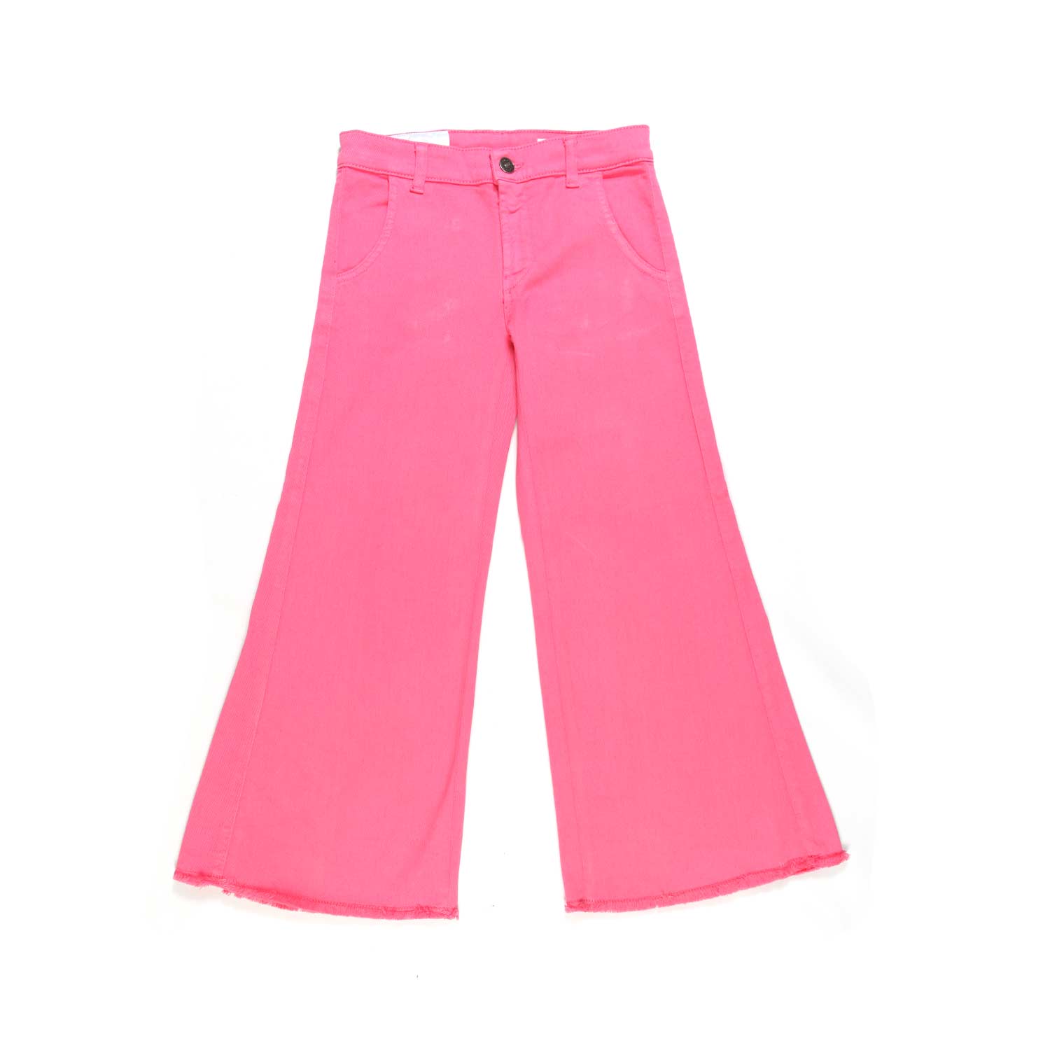 JEANS FLARE LOOSE FIT FUCSIA BAMBINA E TEENAGER - annameglio.com abbigliamento moda