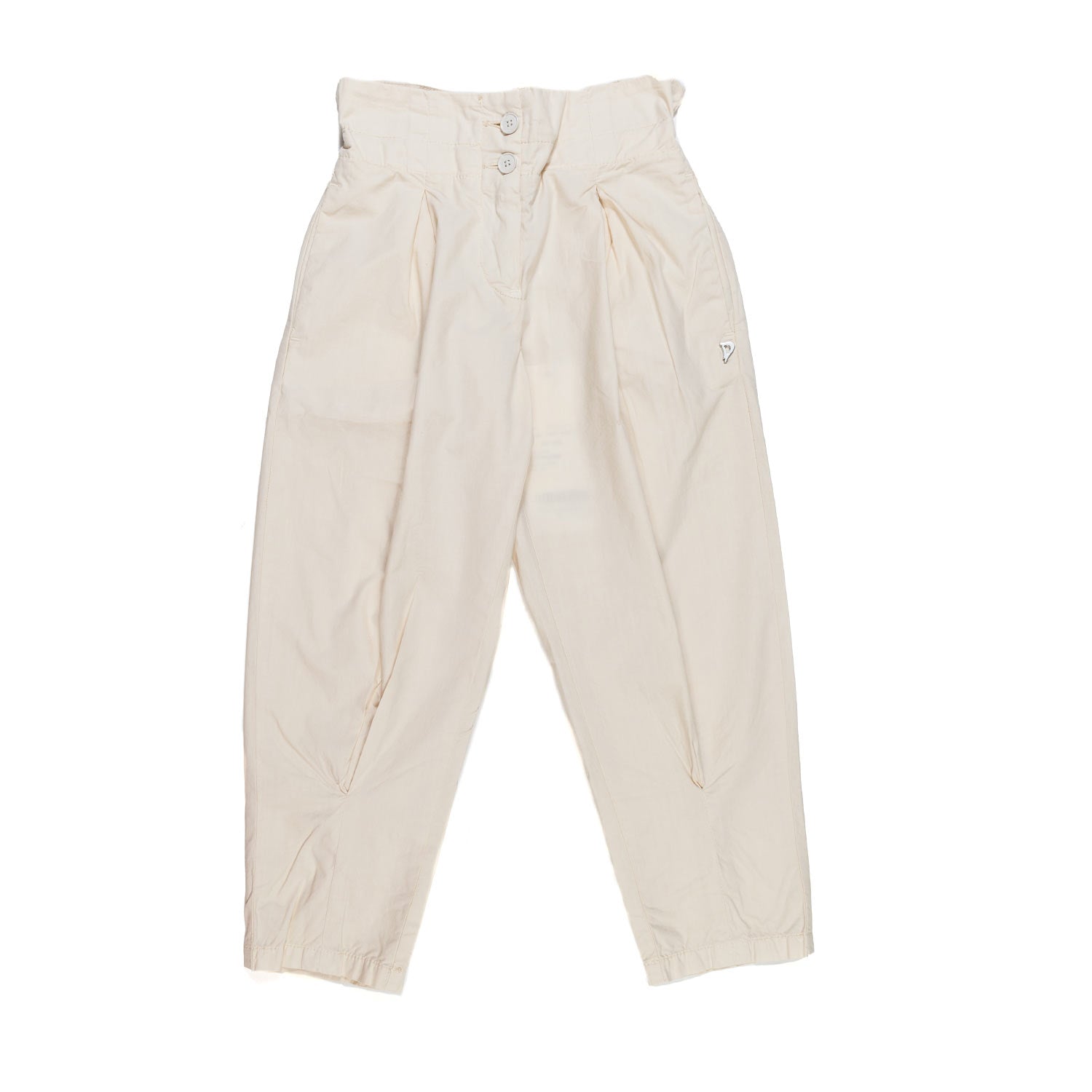 PANTALONE PAPERBAG LOOSE FIT BEIGE BAMBINA E TEEN - annameglio.com abbigliamento moda