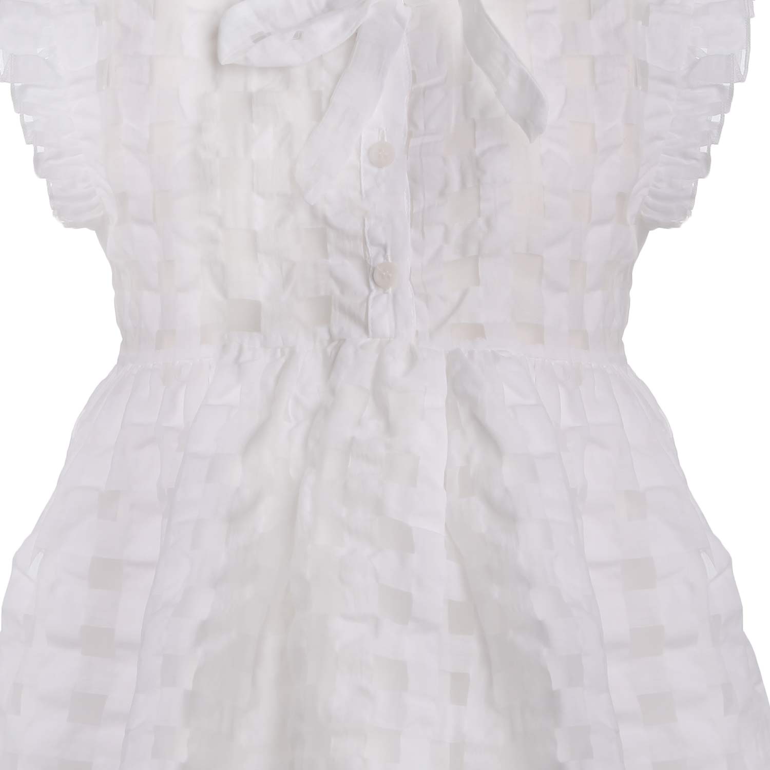 ABITO SEICENTO BIANCO IN ORGANZA CHECK BAMBINA - annameglio.com abbigliamento moda