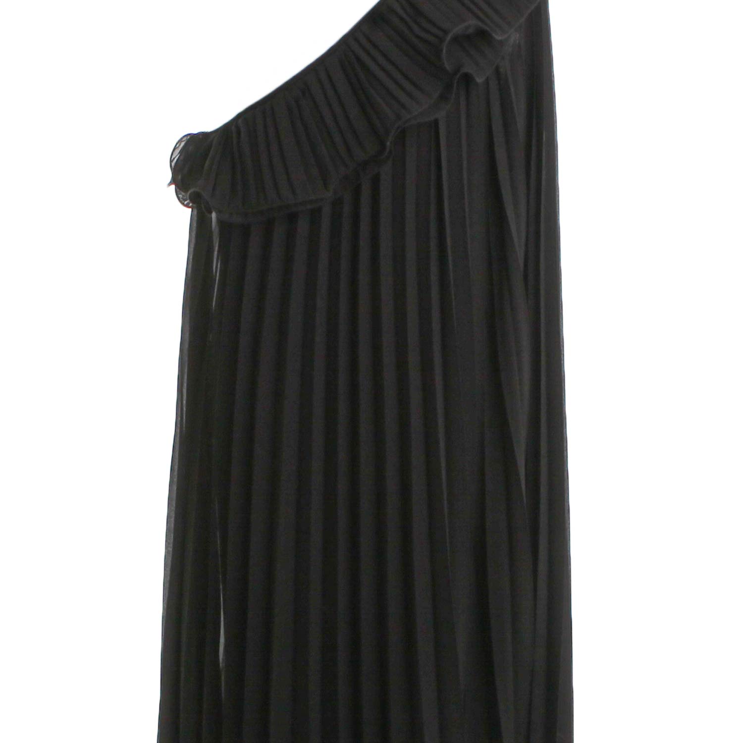 ABITO MONOSPALLA PLISSETTATO NERO - annameglio.com abbigliamento moda