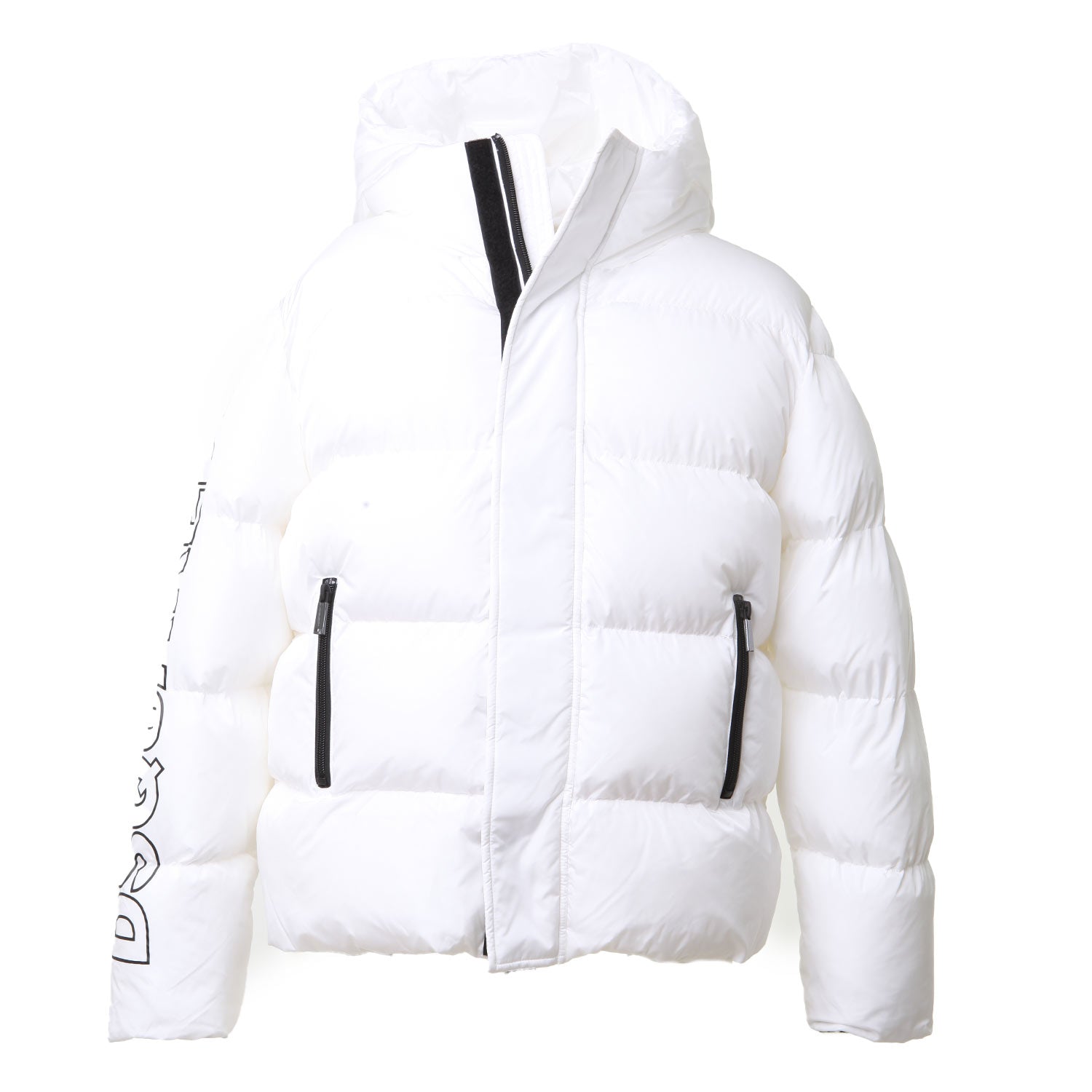 Giubbotto unisex bianco con logo Dsquared2 nero - annameglio.com abbigliamento moda