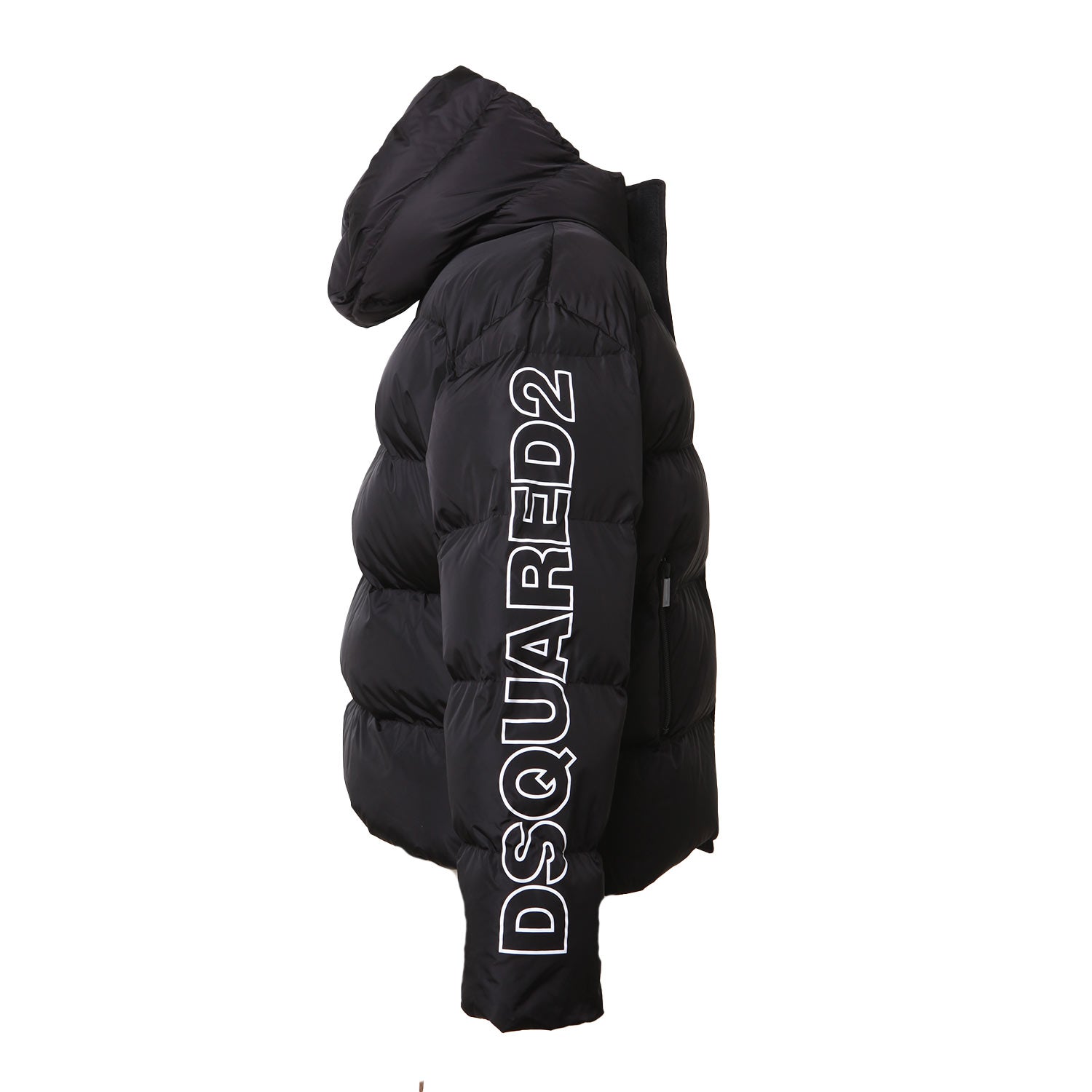 Giubbotto unisex nero con logo Dsquared2 bianco - annameglio.com abbigliamento moda