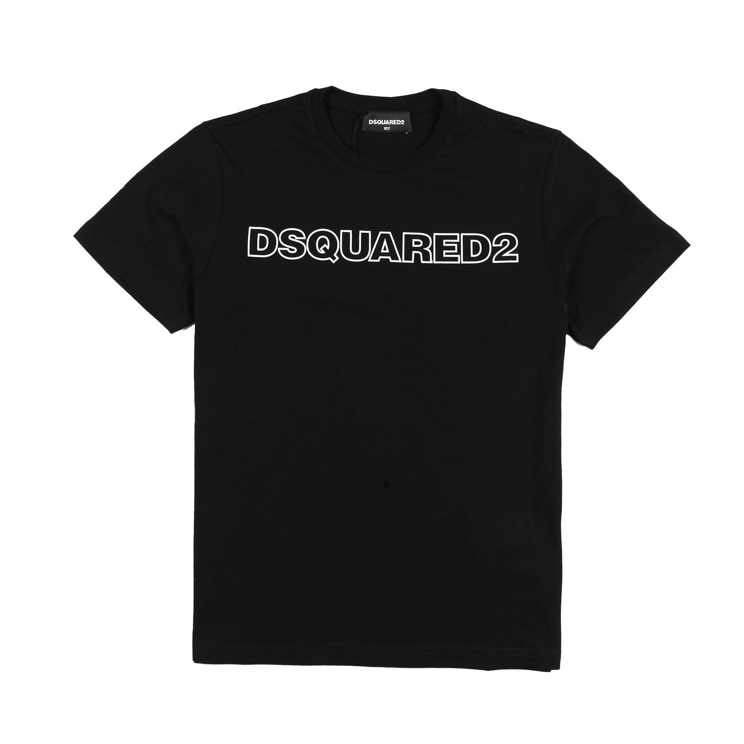 T-shirt unisex nera con logo Dsquared2 bianco - annameglio.com abbigliamento moda