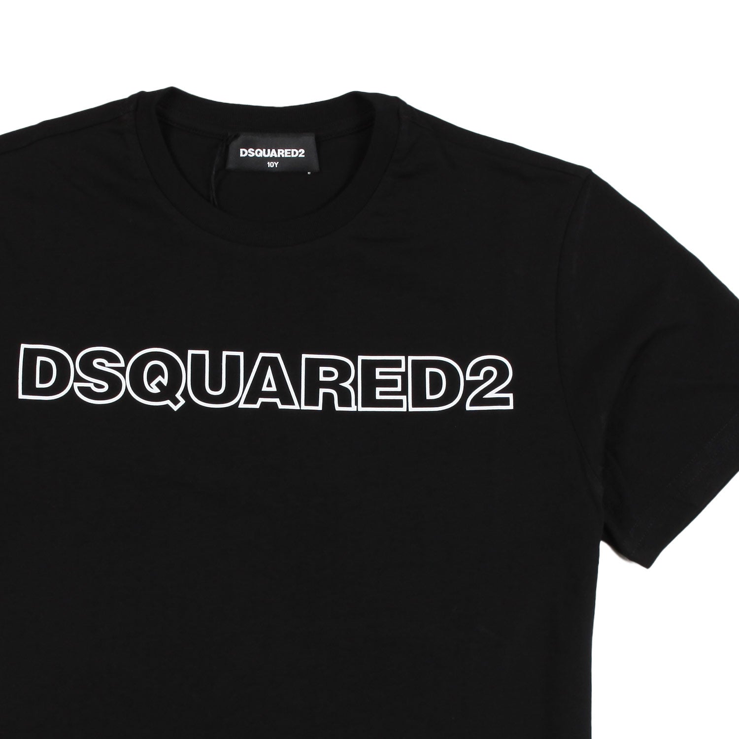 T-shirt unisex nera con logo Dsquared2 bianco - annameglio.com abbigliamento moda