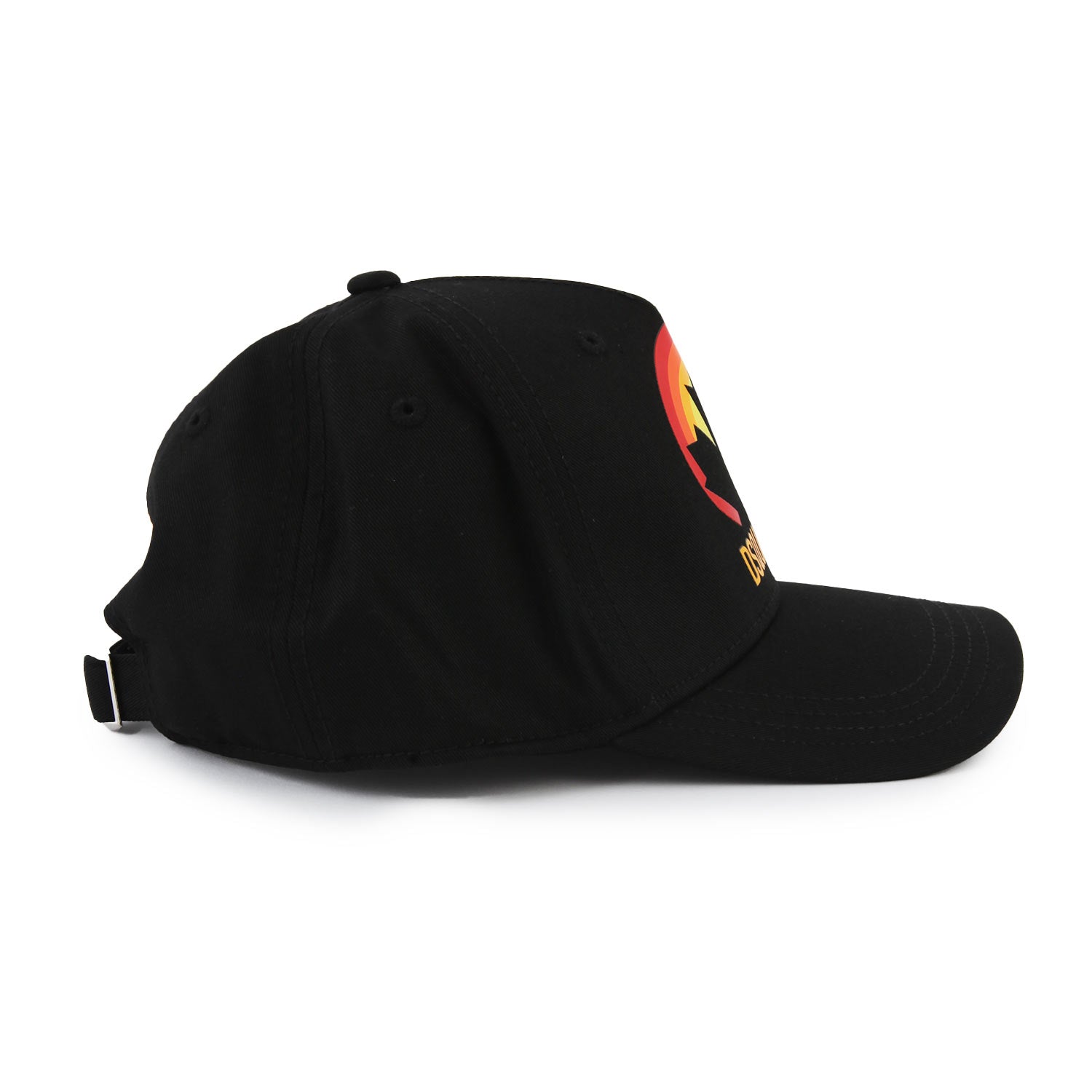 Cappello Dsquared2 nero con loghi arancio e rosso - annameglio.com abbigliamento moda