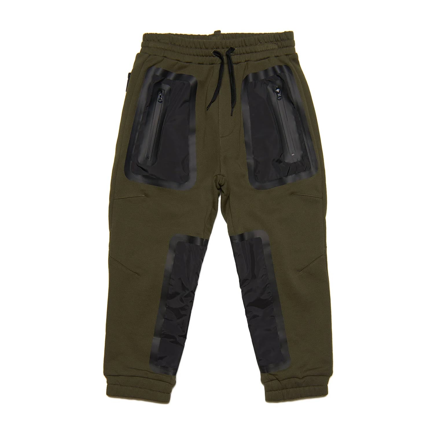 Pantalone felpa Dsquared2 verde oliva e antracite - annameglio.com abbigliamento moda