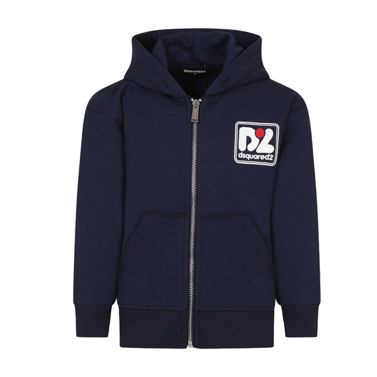 Felpa hoodie Dsquared2 blu con logo bianco - annameglio.com abbigliamento moda